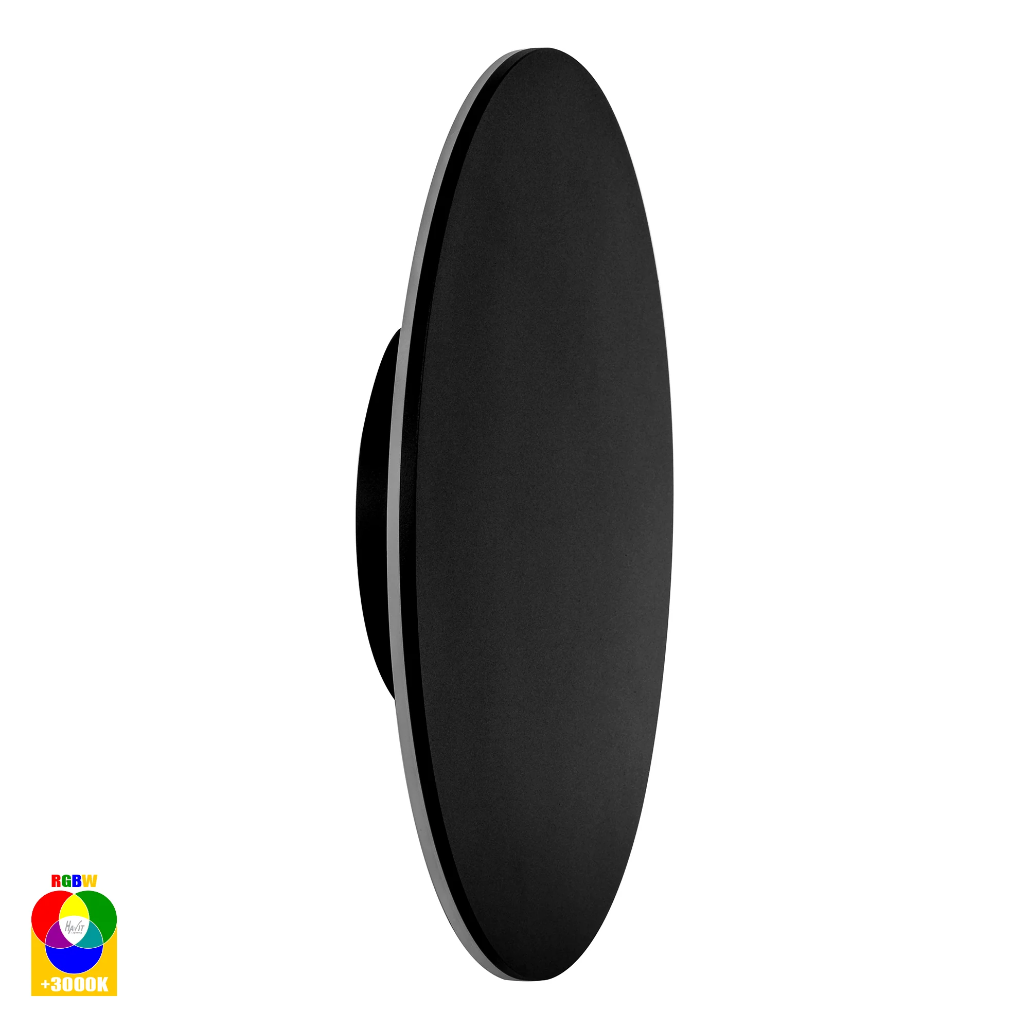 HV3594RGBW-BLK - Halo Black RGBW LED Wall Light - Image 3