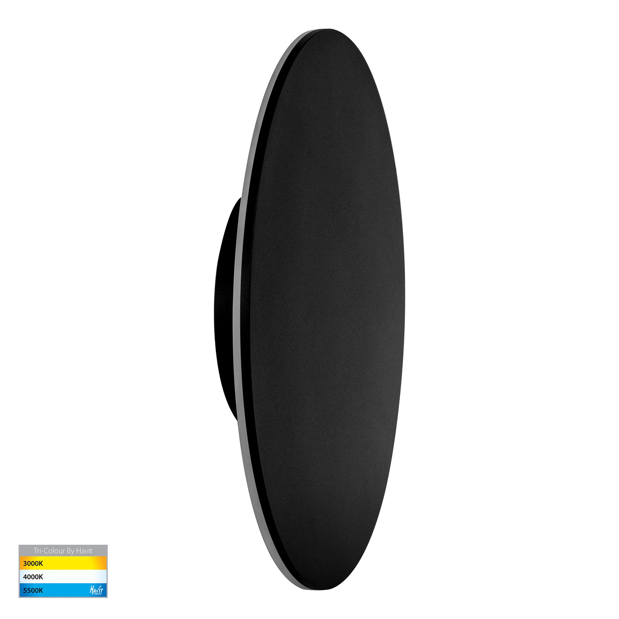 HV3594T-BLK - Halo Black TRI Colour LED Wall Light - Image 3