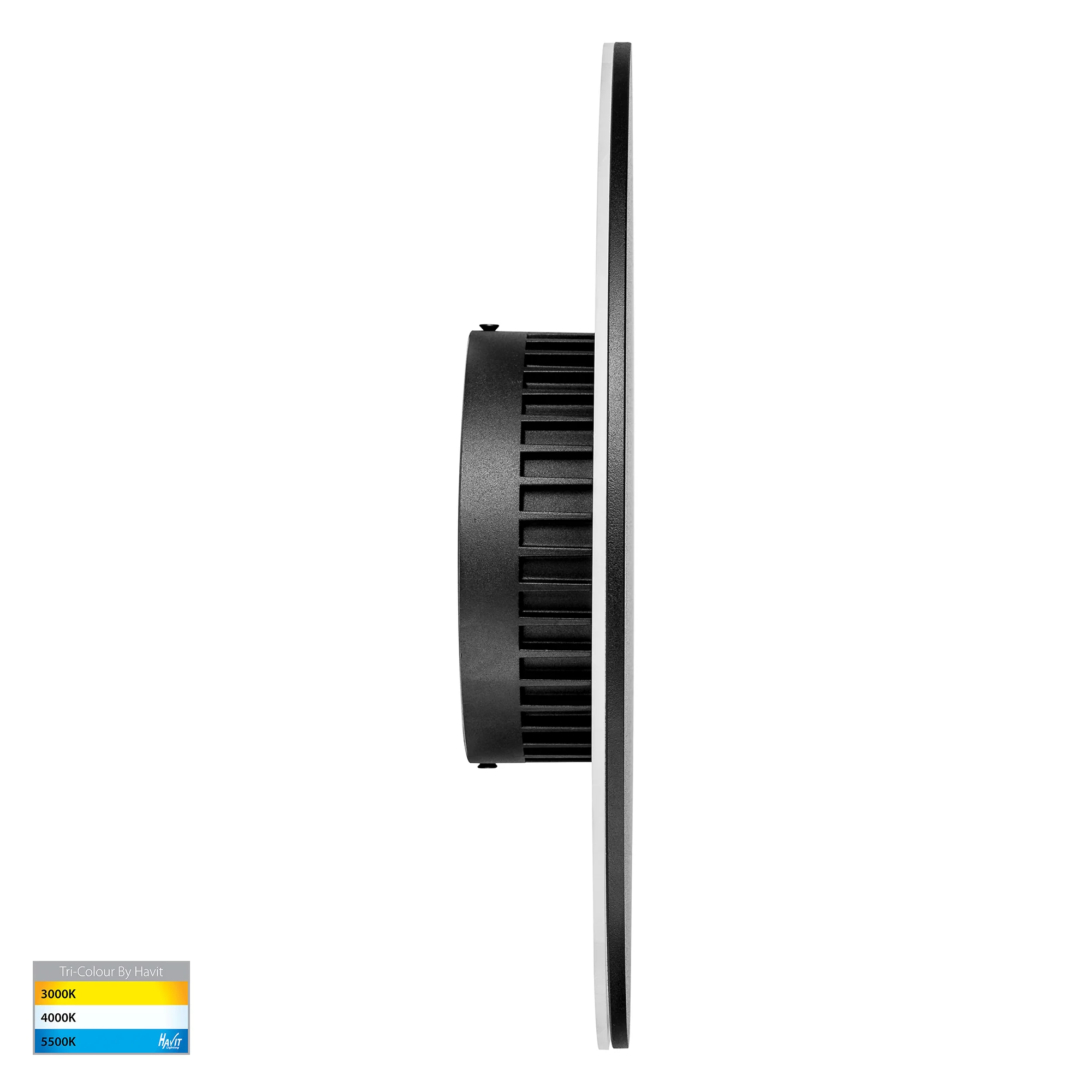HV3594T-BLK - Halo Black TRI Colour LED Wall Light - Image 4