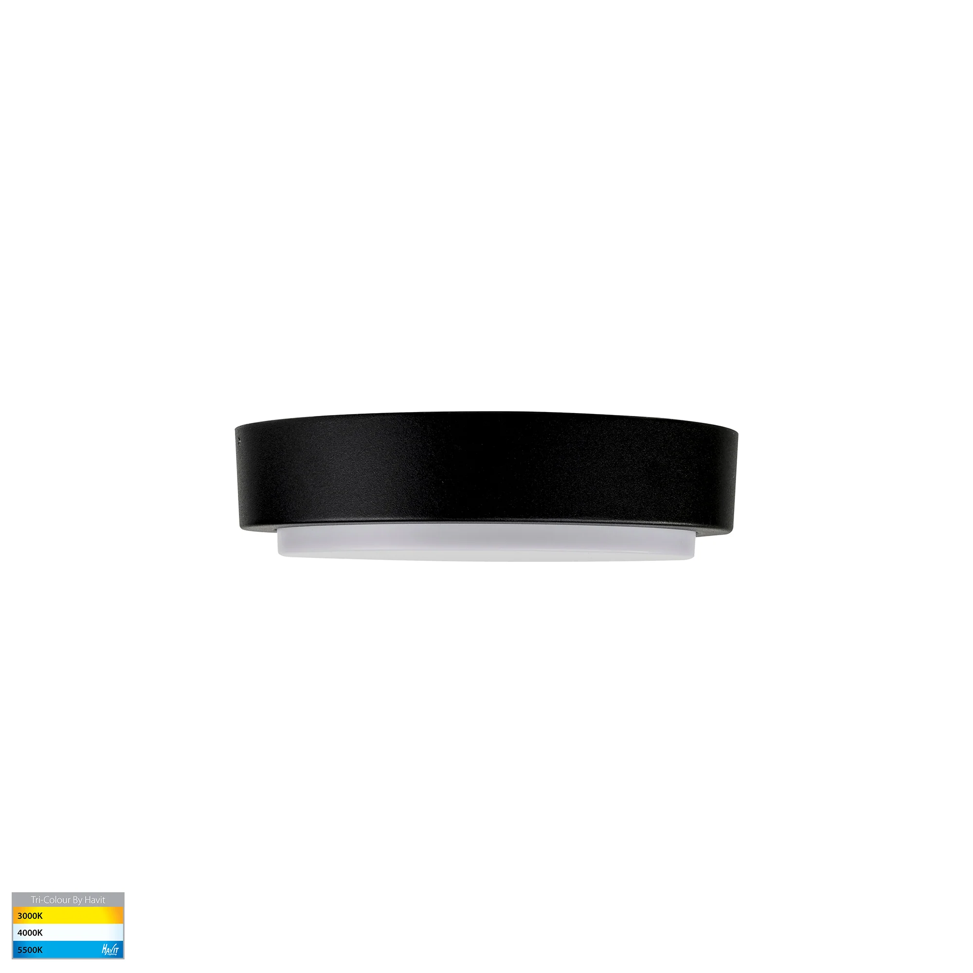 HV36051T-BLK - Liptor Black 10w Ceiling Mounted LED Oyster - Image 4