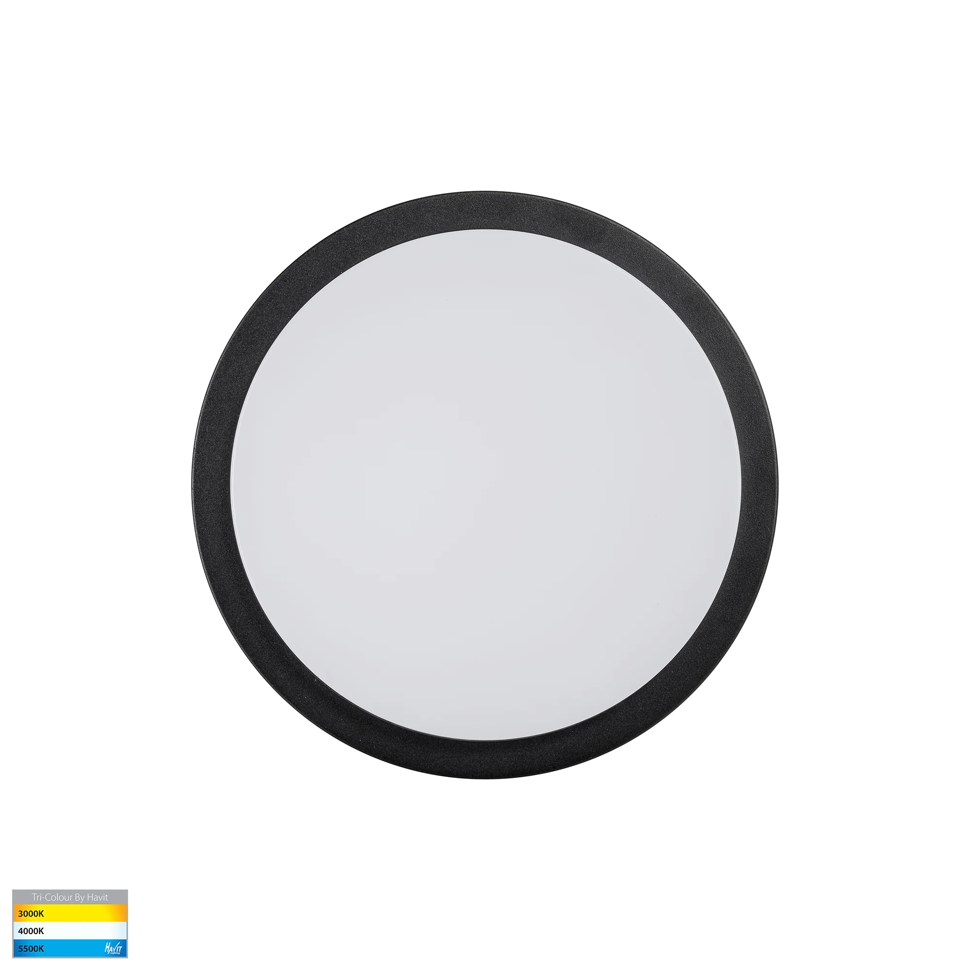 HV36052T-BLK - Liptor Black 20w Ceiling Mounted LED Oyster - Image 3
