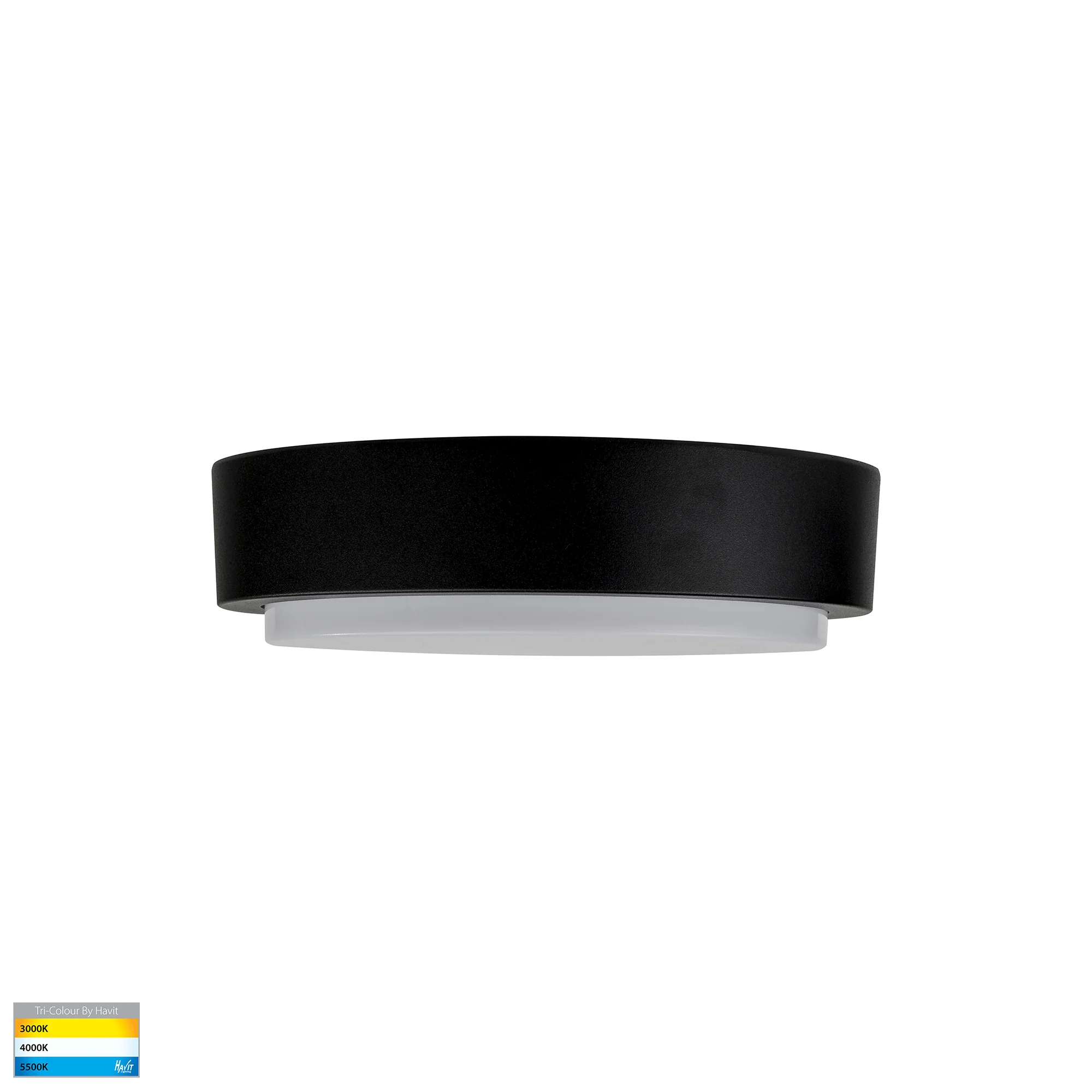 HV36052T-BLK - Liptor Black 20w Ceiling Mounted LED Oyster - Image 4