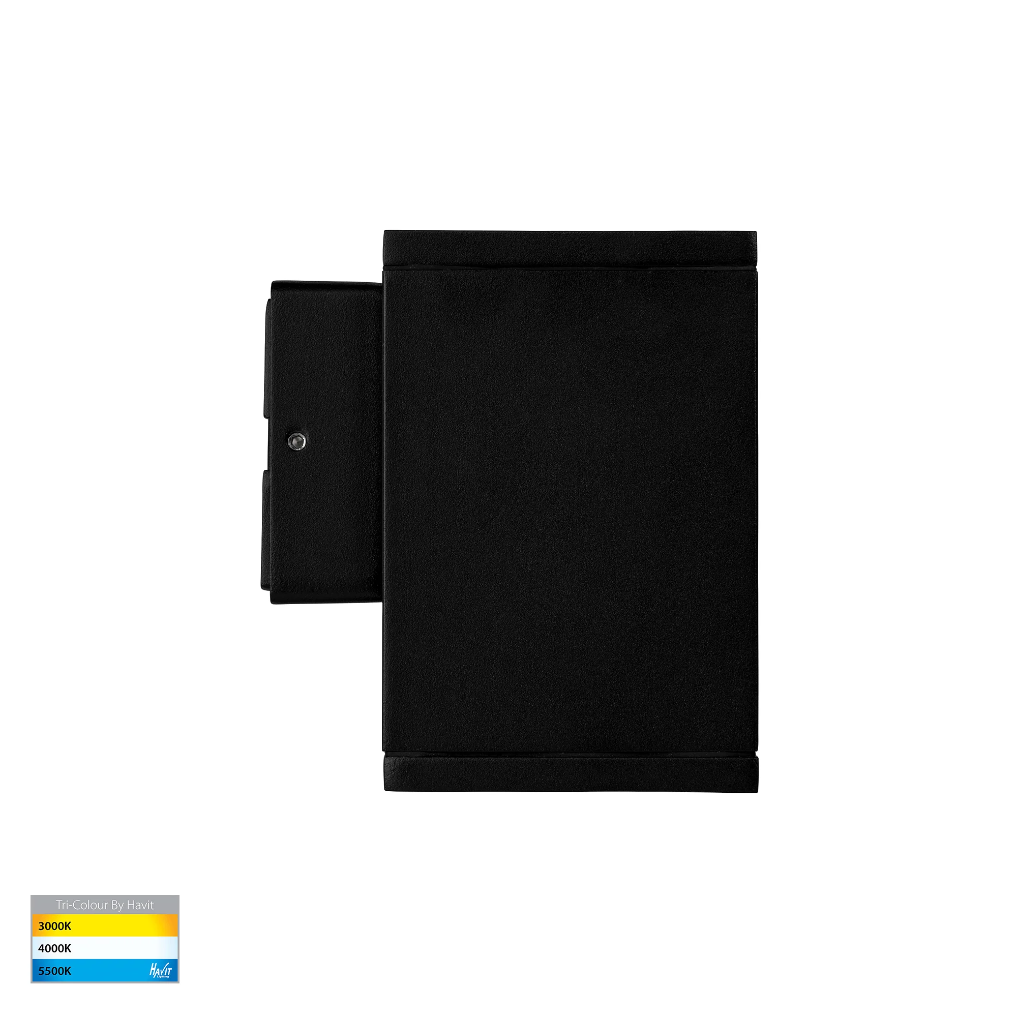 HV3623T-BLK - Quadru Square Black TRI Colour Fixed Down LED Wall Light - Image 3