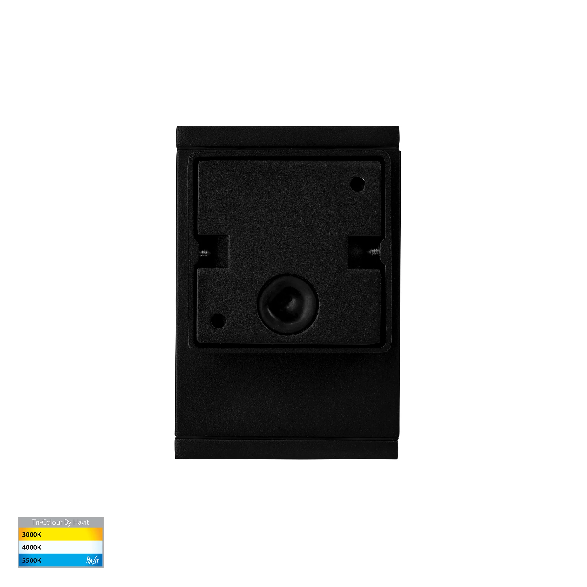 HV3623T-BLK - Quadru Square Black TRI Colour Fixed Down LED Wall Light - Image 4
