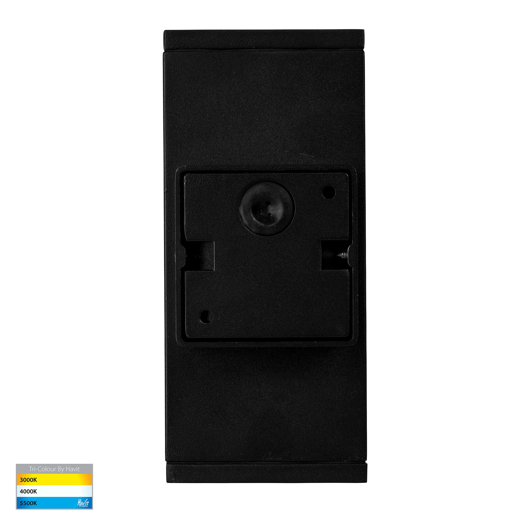 HV3624T-BLK - Quadru Square Black TRI Colour Up & Down LED Wall Light - Image 4