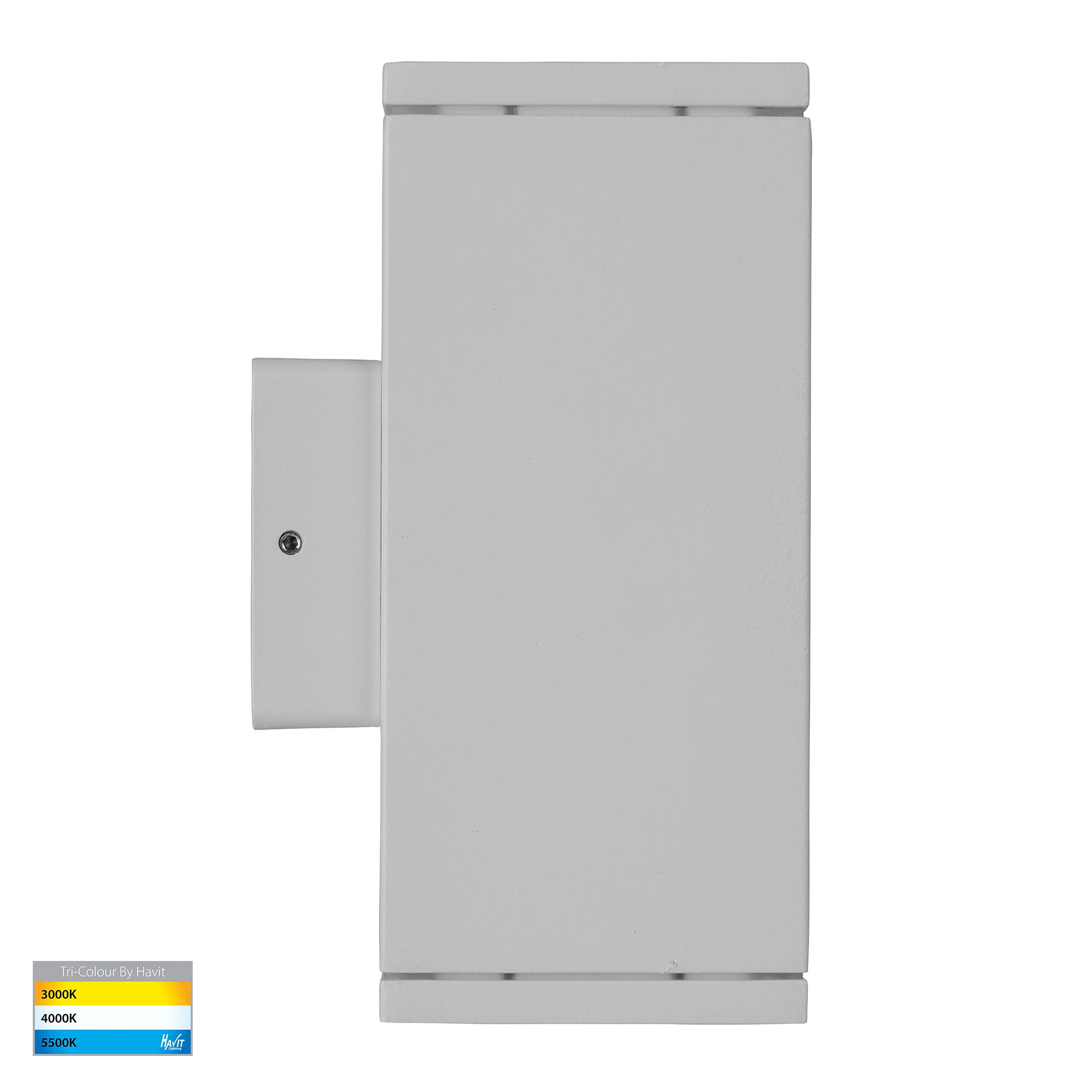 HV3624T-WHT - Quadru Square White TRI Colour Up & Down LED Wall Light - Image 3