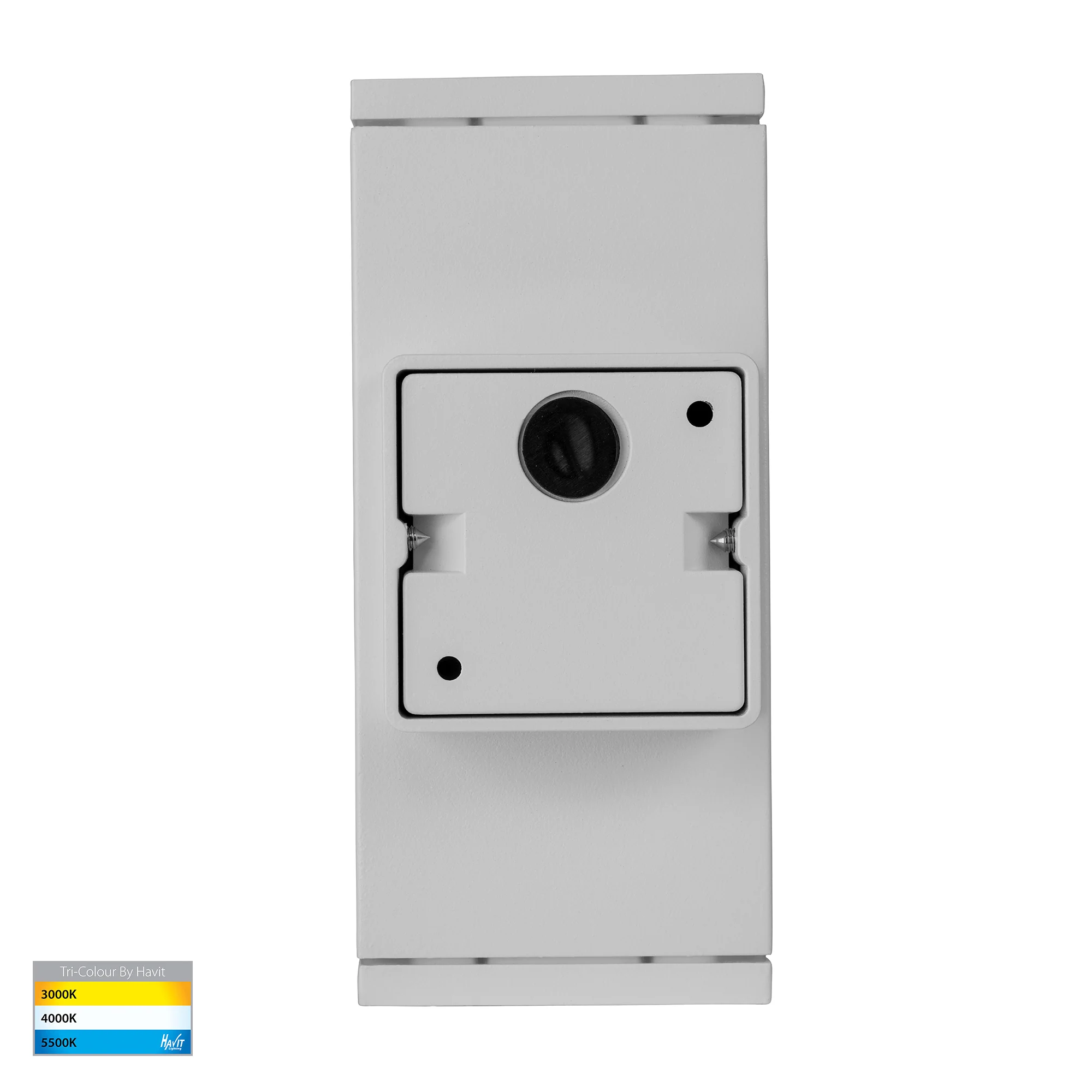 HV3624T-WHT - Quadru Square White TRI Colour Up & Down LED Wall Light - Image 4
