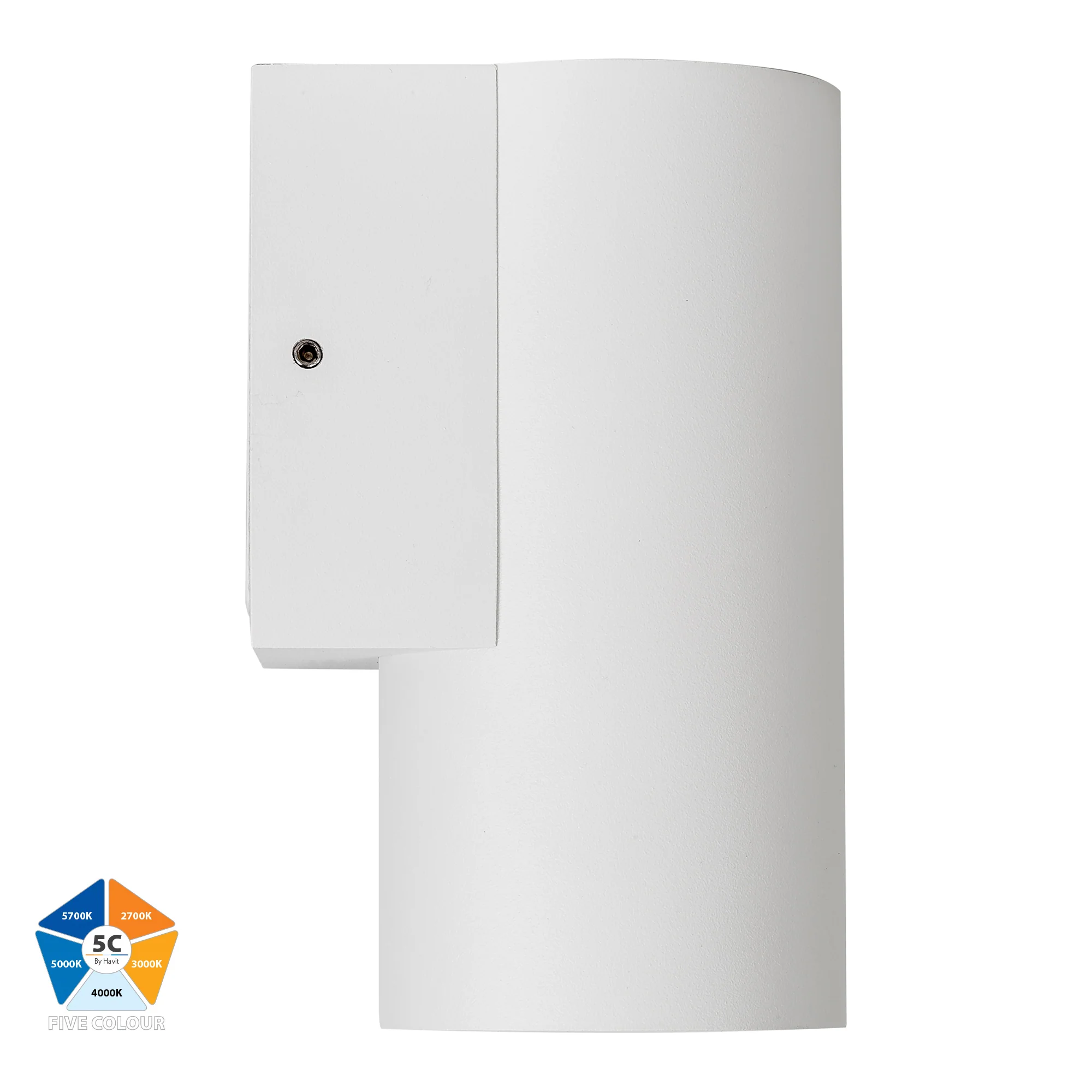 HV3625S-ALUWHT- Aries Aluminium White Fixed Down LED Wall Light - Image 3
