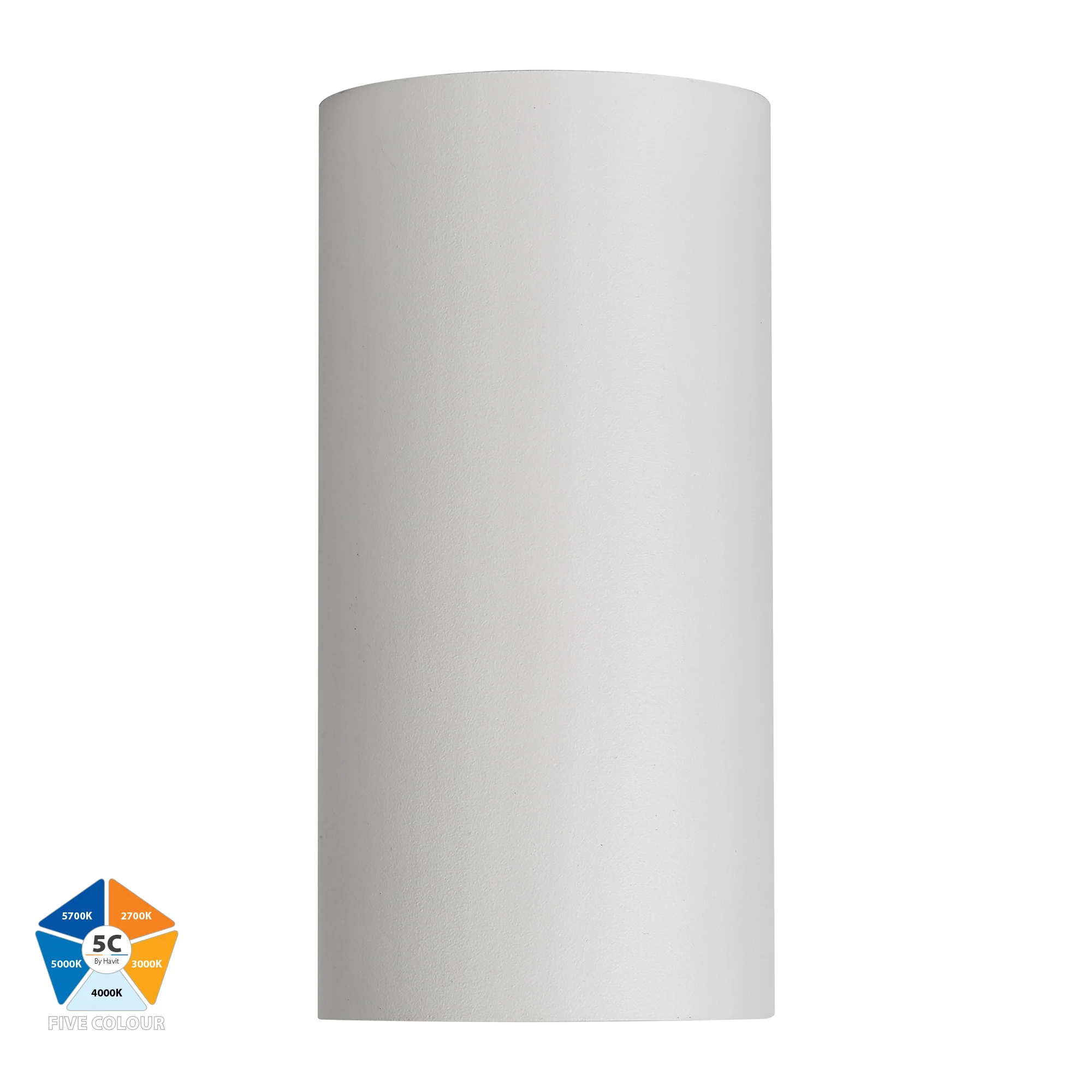 HV3625S-ALUWHT- Aries Aluminium White Fixed Down LED Wall Light - Image 4
