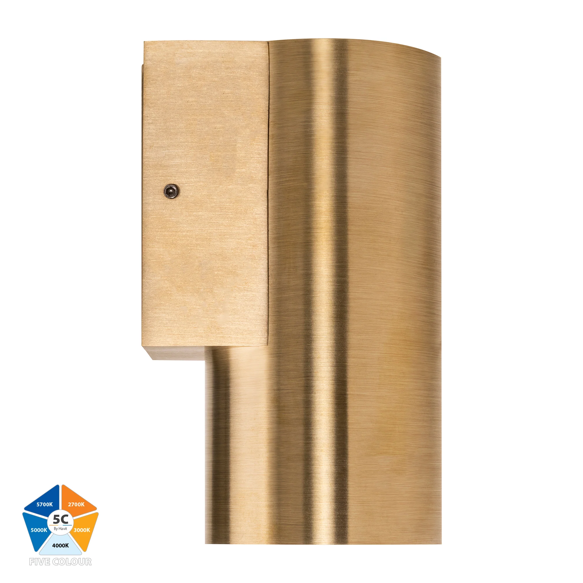HV3625S-BR- Aries Solid Brass Fixed Down LED Wall Light - Image 3