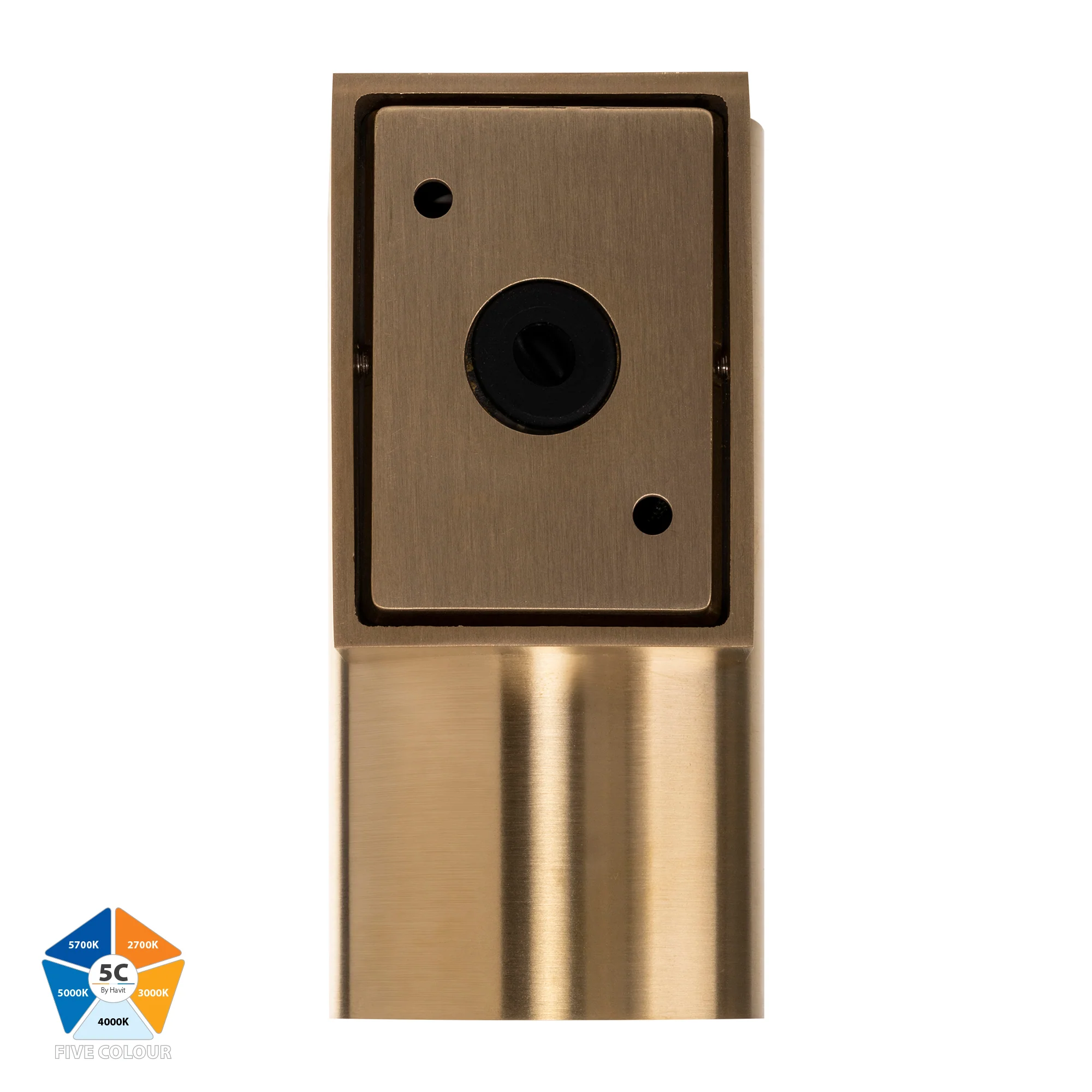HV3625S-BR- Aries Solid Brass Fixed Down LED Wall Light - Image 4