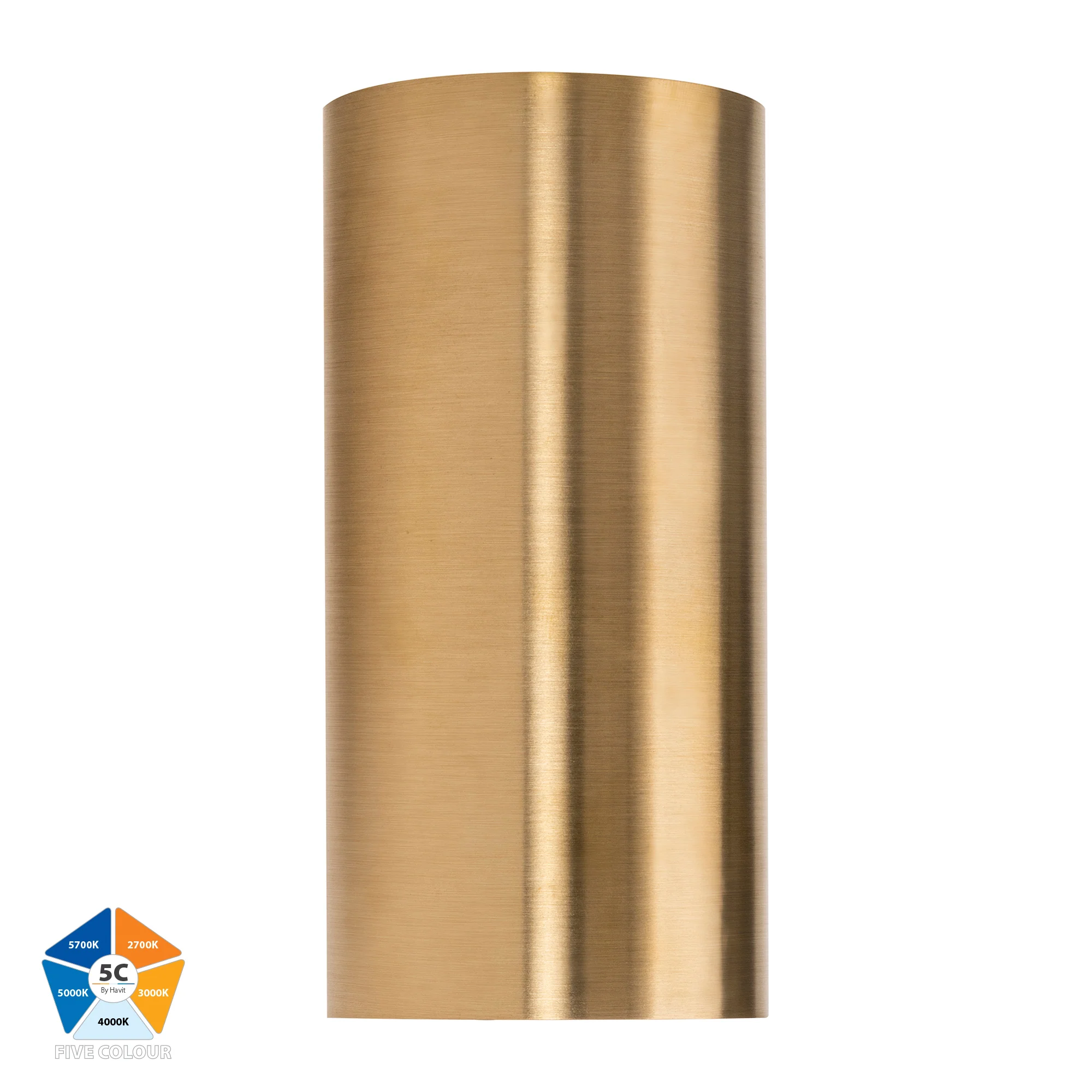 HV3625S-BR- Aries Solid Brass Fixed Down LED Wall Light - Image 5