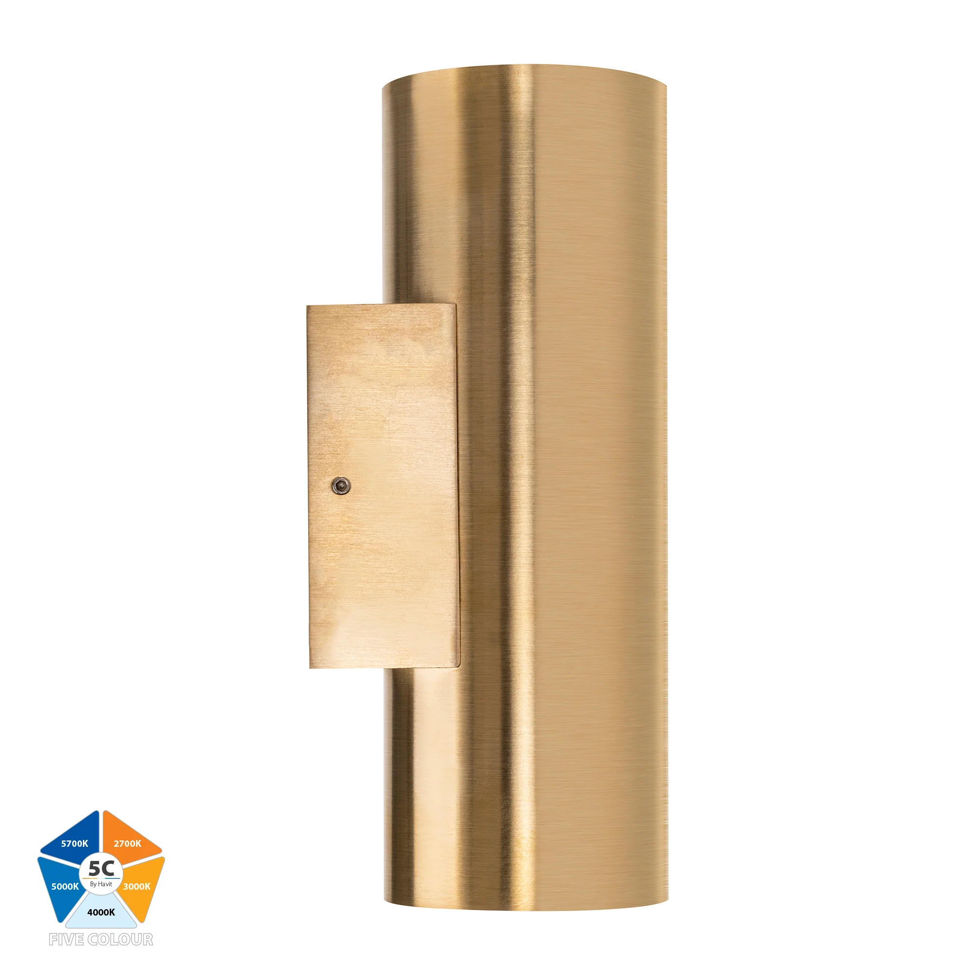 HV3626S-BR- Aries Solid Brass Up & Down LED Wall Light - Image 3