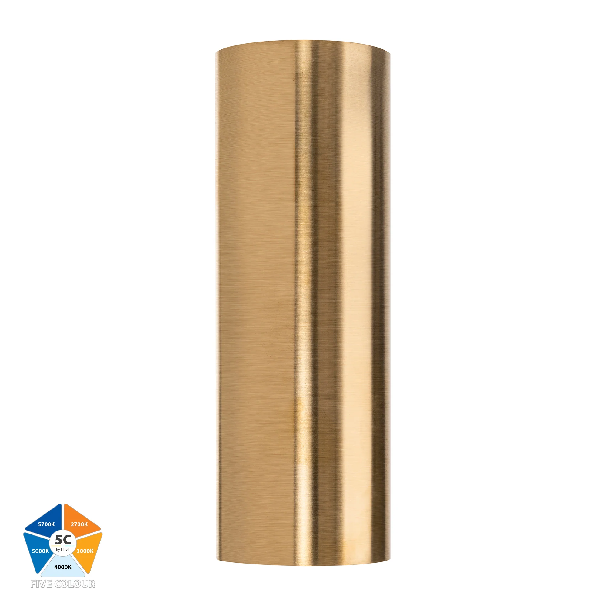 HV3626S-BR- Aries Solid Brass Up & Down LED Wall Light - Image 4
