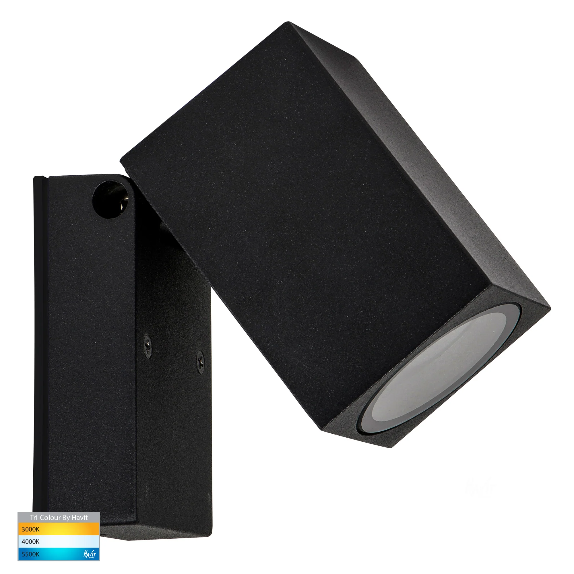 HV3630T-BLK - Accord Black TRI Colour Single Adjustable Spot Light