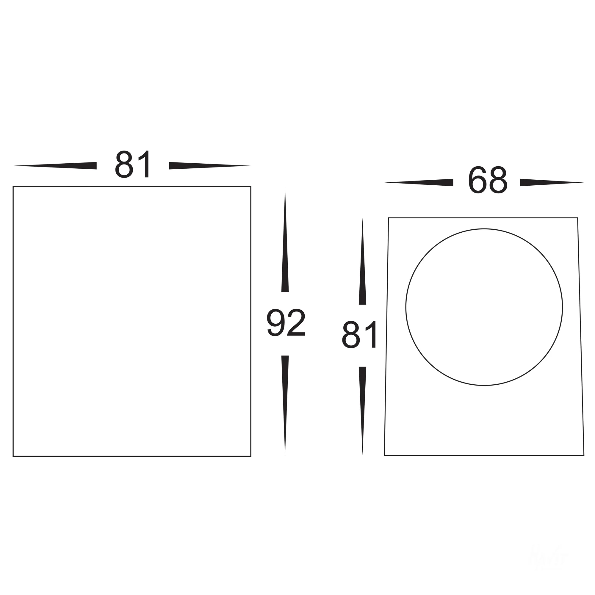 HV3631T-WHT - Accord White TRI Colour Fixed Down LED Wall Light - Image 2