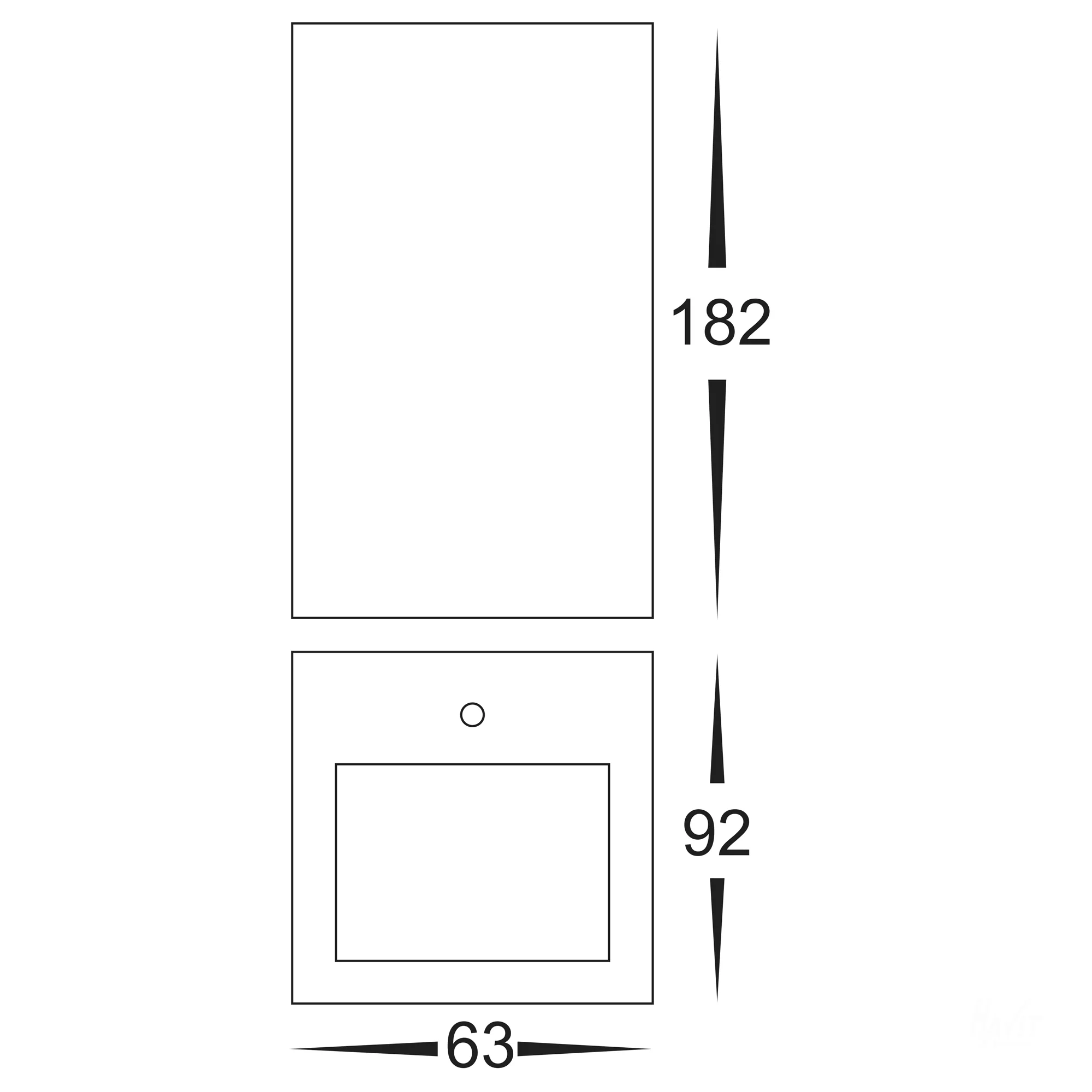 HV3633T-WHT - Veldi White Square TRI Colour Up & Down Wall Light - Image 2