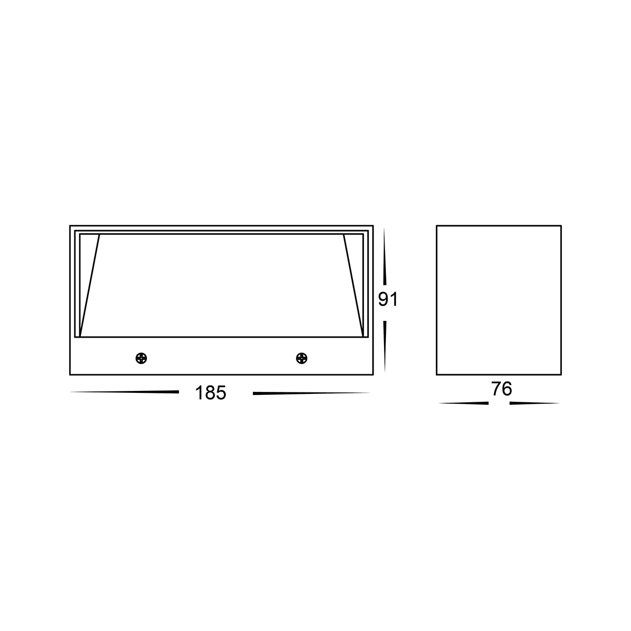 HV3637T-BLK - Nikki Black Up & Down LED Wall Light - Image 2