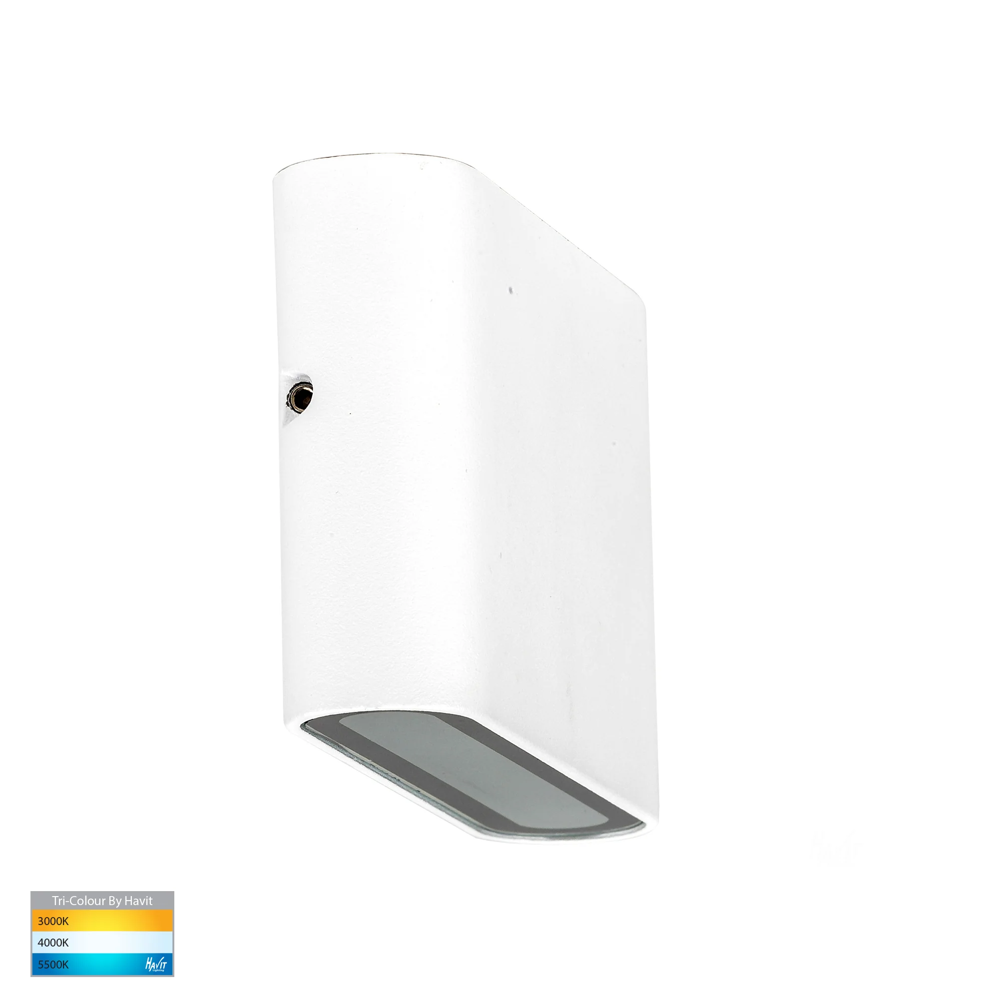 HV3641T-WHT - Lisse White Fixed Down TRI Colour LED Wall Light - Image 3