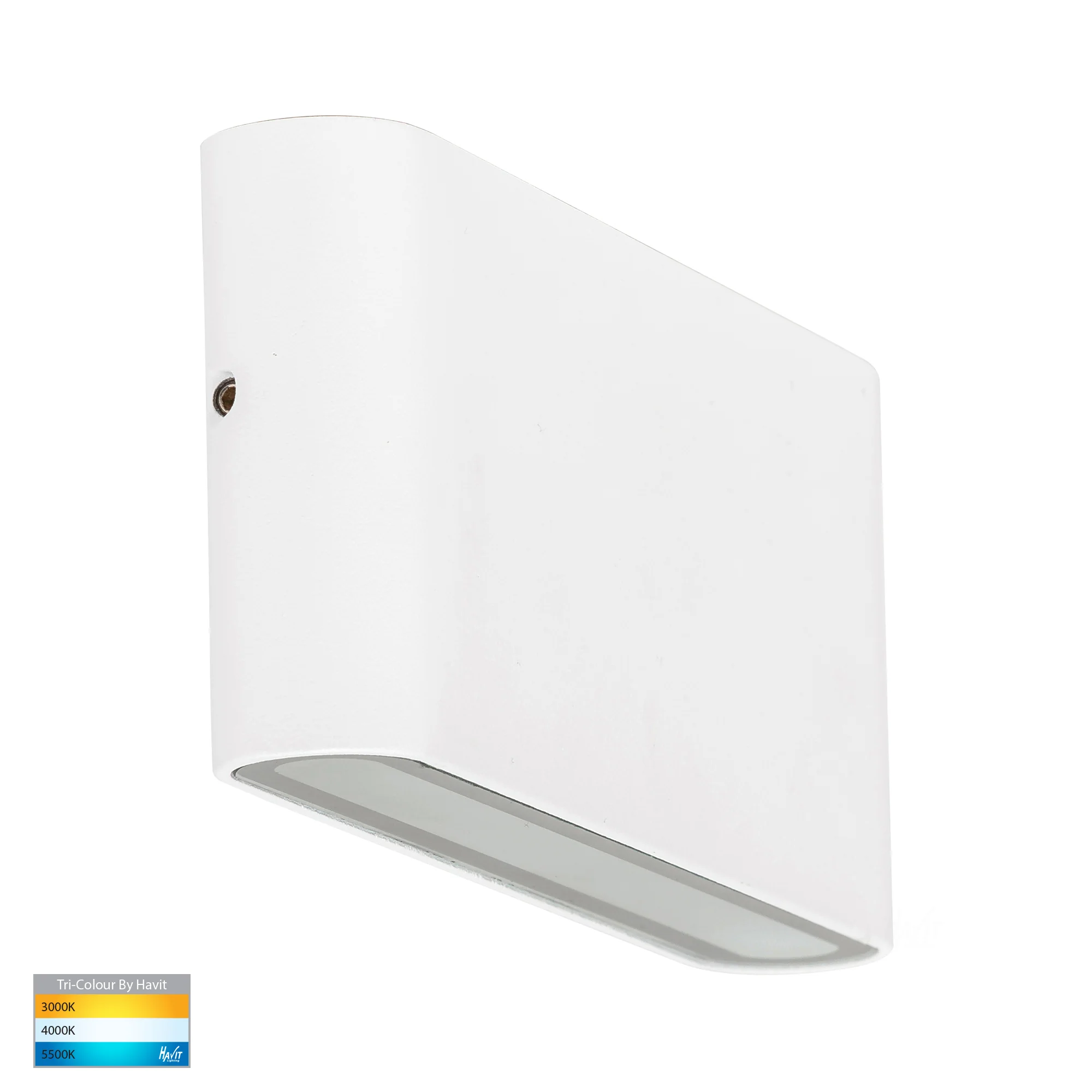 HV3643T-WHT - Lisse White Fixed Down TRI Colour LED Wall Light - Image 3