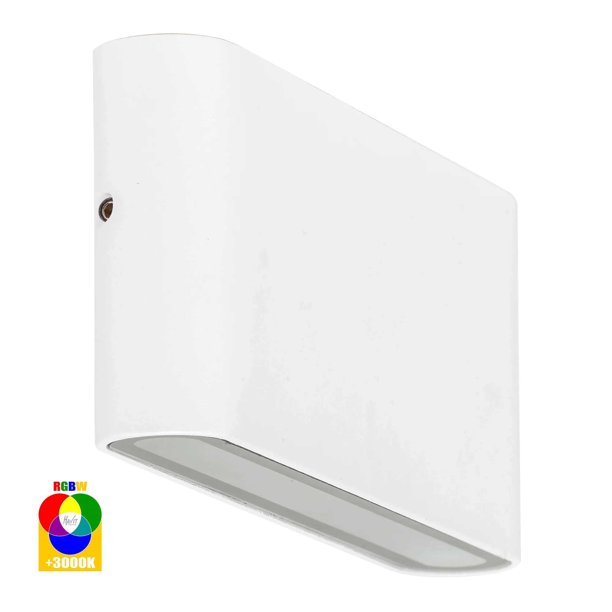 HV3643RGBW-WHT - Lisse White Fixed Down RGBW LED Wall Light - Image 3