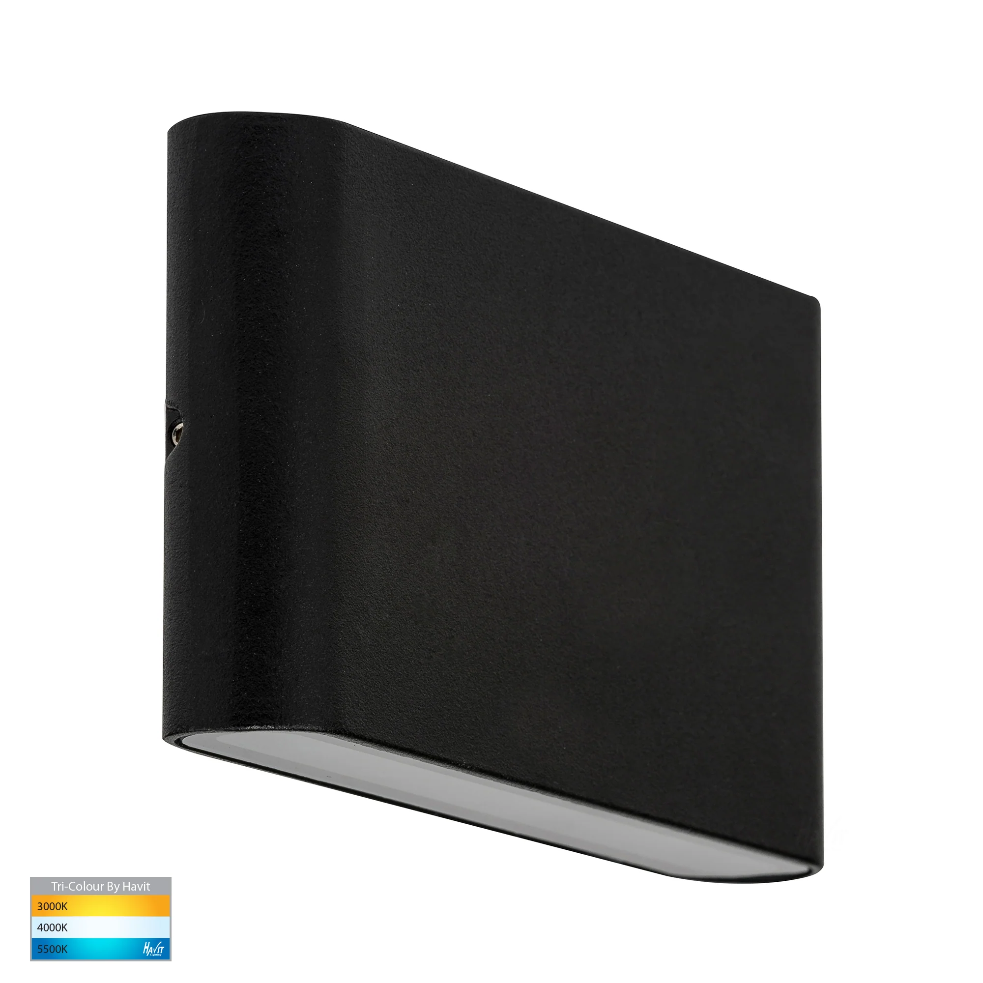 HV3644T-BLK - Lisse Black Up & Down TRI Colour LED Wall Light - Image 3