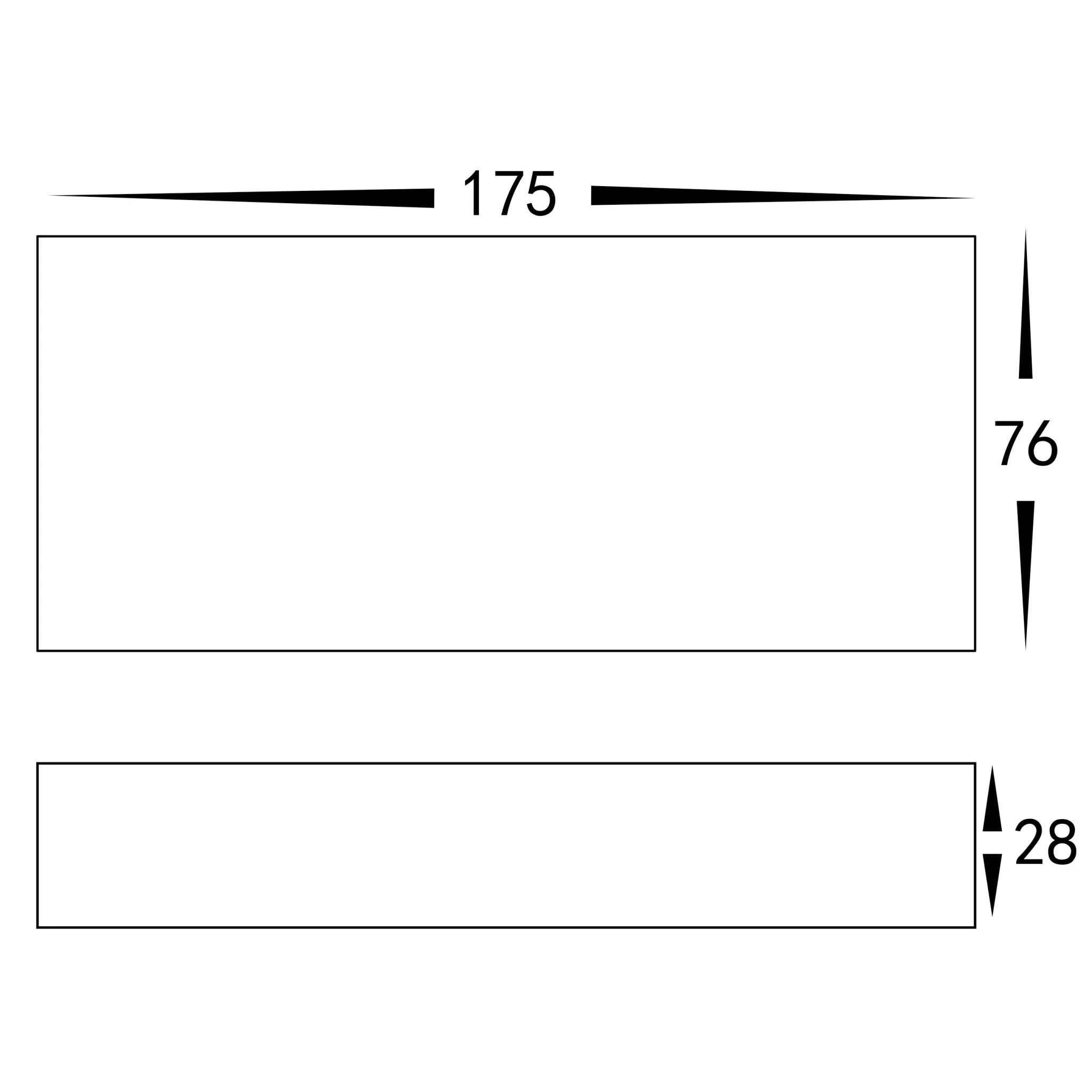 HV3647T-BLK - Essil Black Fixed Down LED Wall Light - Image 2