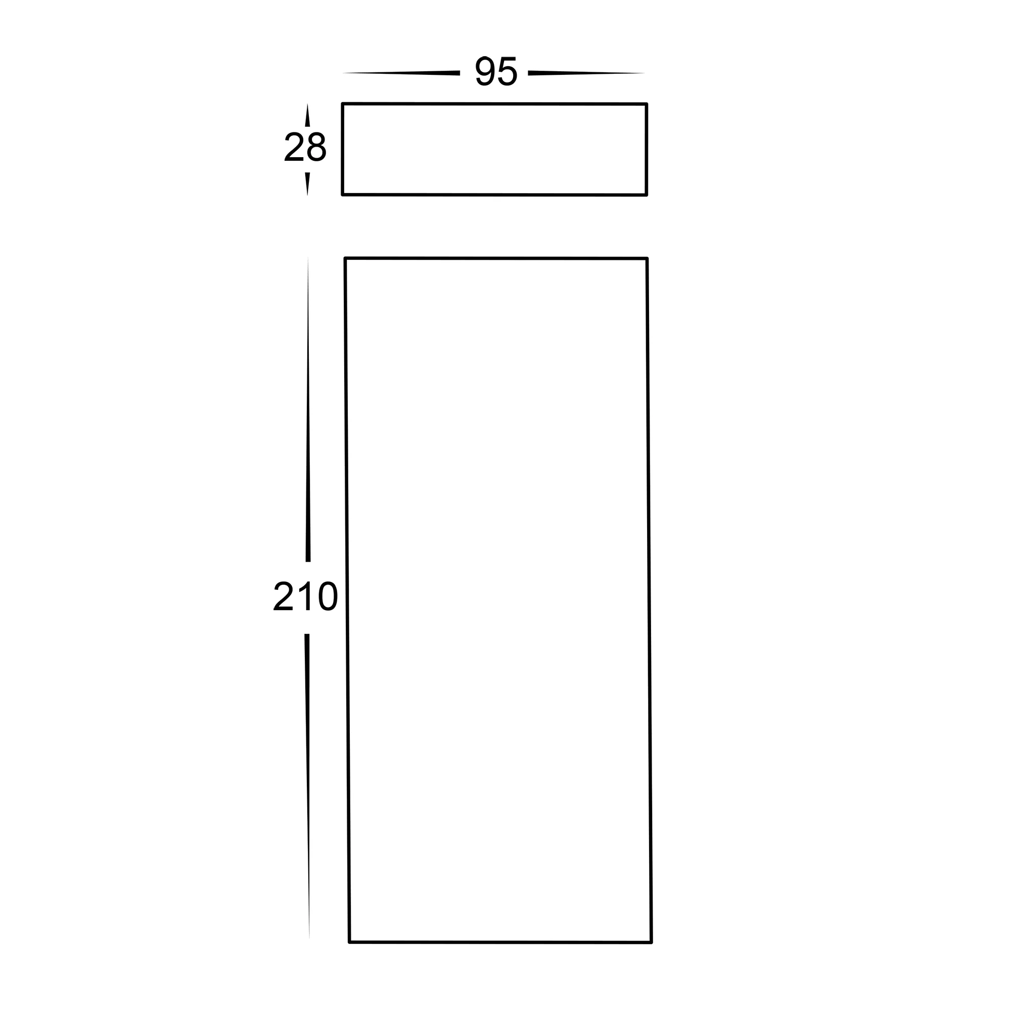 HV3649T-BLK - Essil Black Up & Down LED Wall Light - Image 2