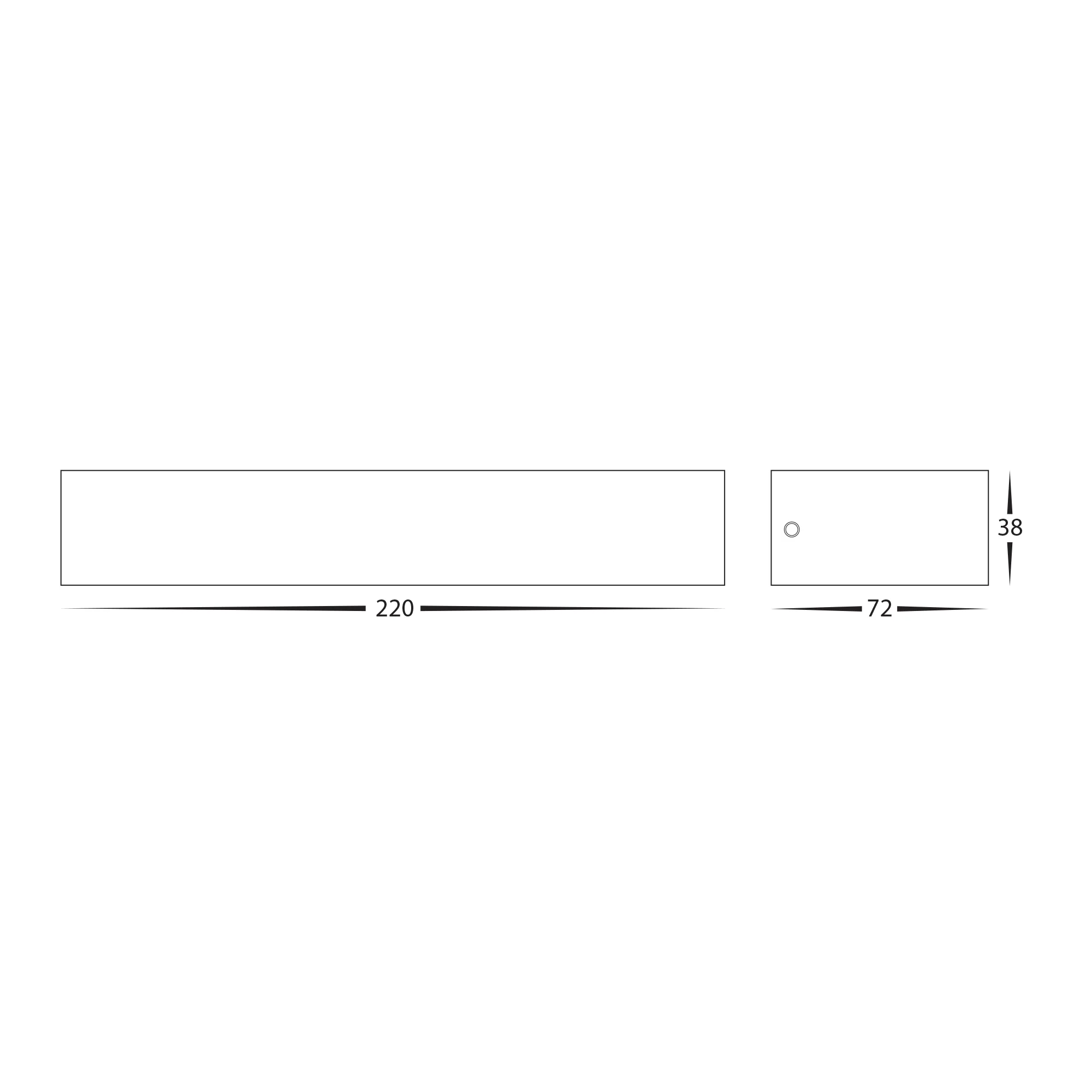 HV3656T-BLK - Siena Black LED Uplighter Wall Light - Image 2