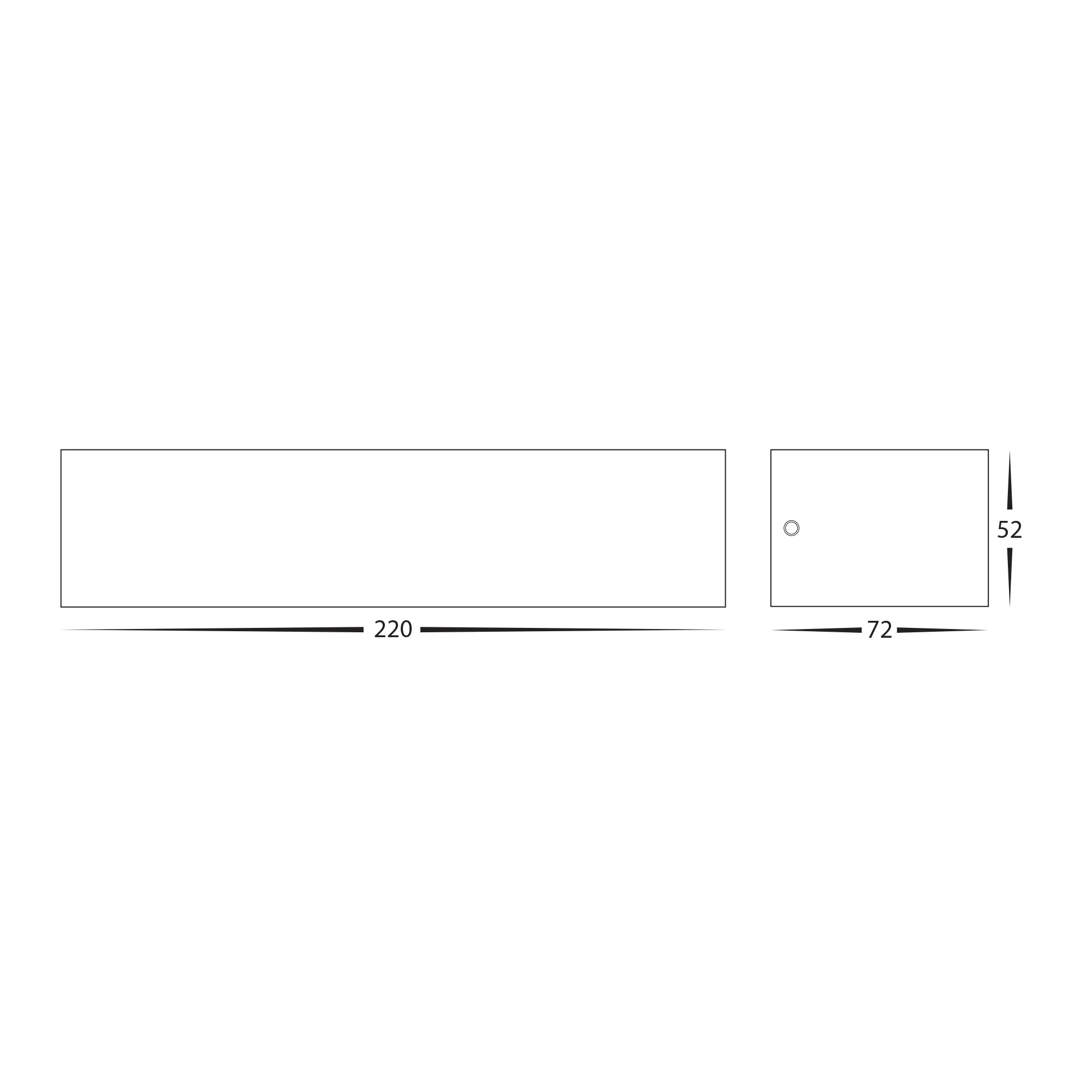 HV3657T-BLK - Siena Black LED Up & Down Wall Light - Image 2