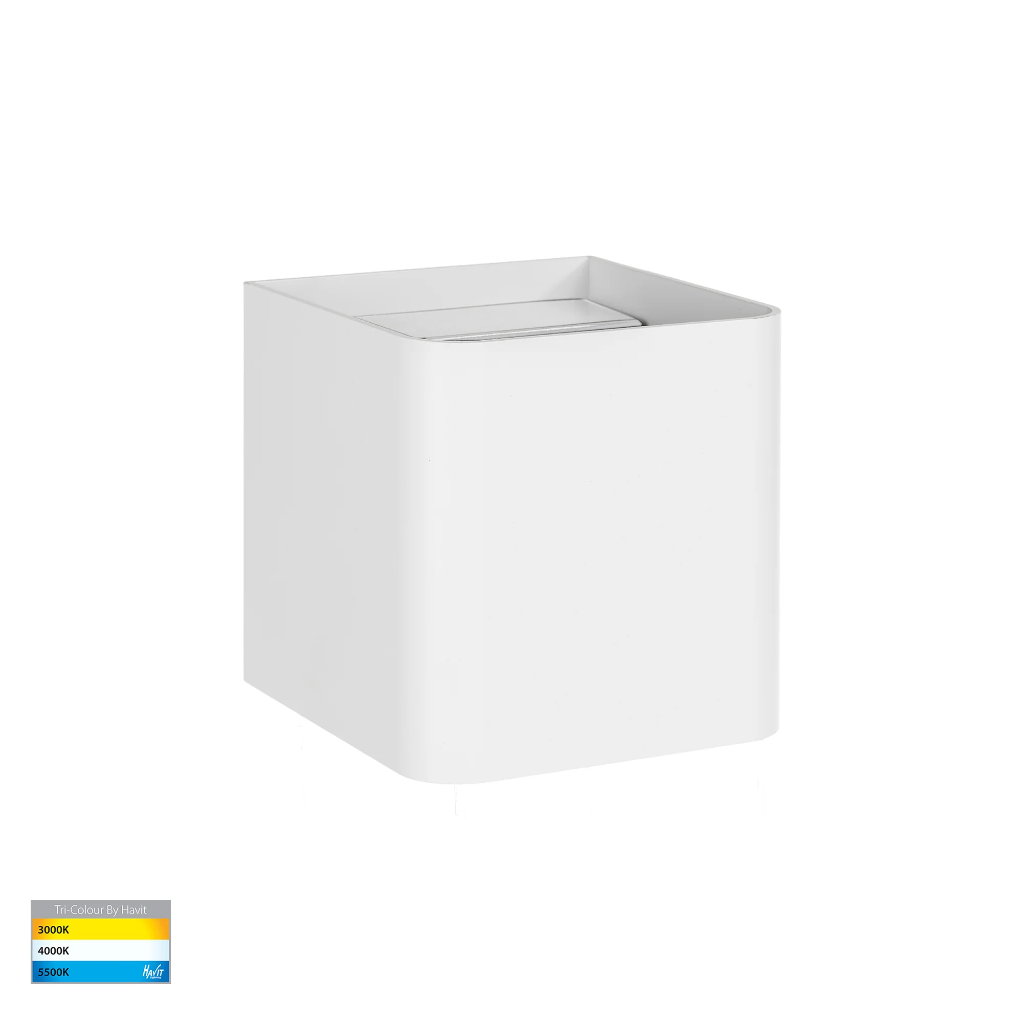 HV36583T-WHT-SQ - Versa White Square Up & Down Wall Light