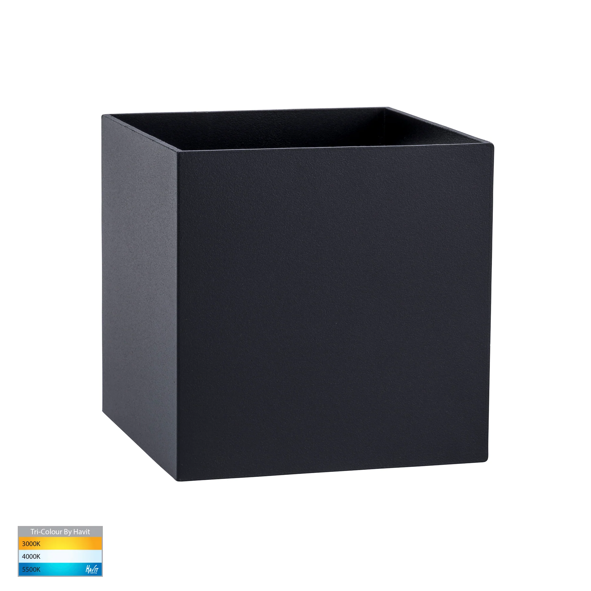 HV3658T-BLK-SQ | HV3658T-BLK-SQ-12V - Versa Black Square Up & Down Wall Light