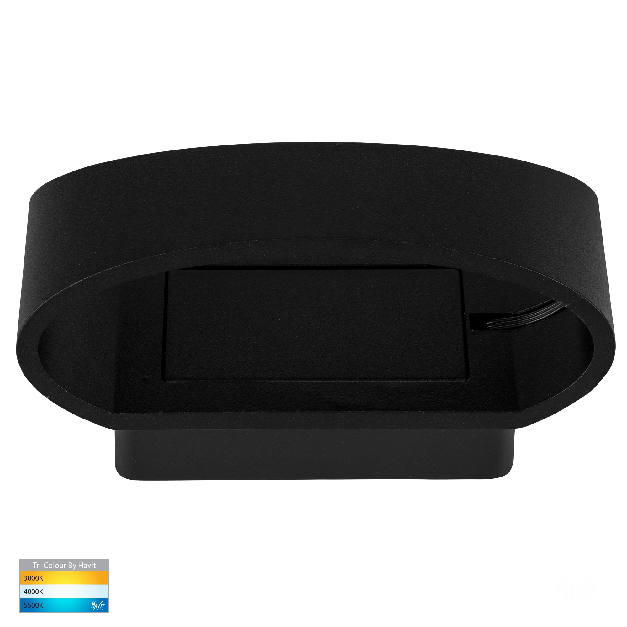 HV3661T-BLK - Luxe Black TRI Colour Up & Down LED Wall Light - Image 4