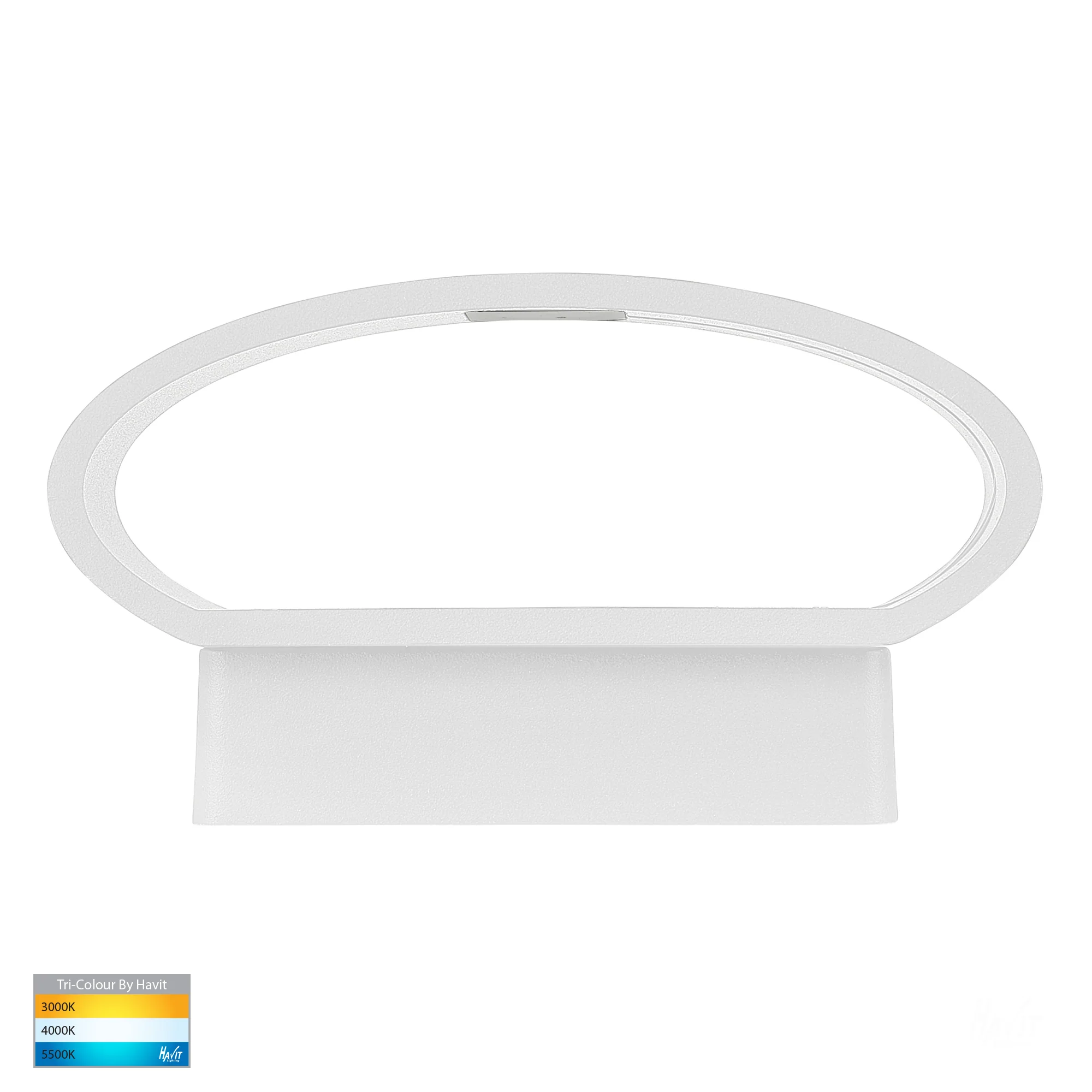 HV3661T-WHT - Luxe White TRI Colour Up & Down LED Wall Light - Image 4