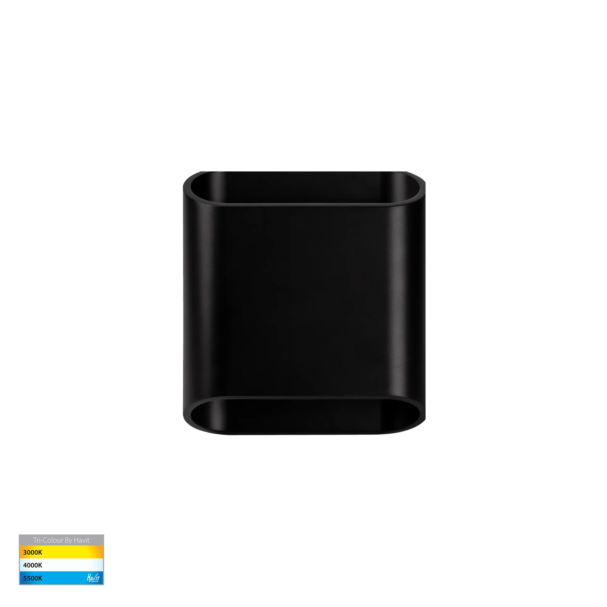 HV3662T-BLK-240V - Contec Aluminium Black Up & Down Wall Light - Image 3