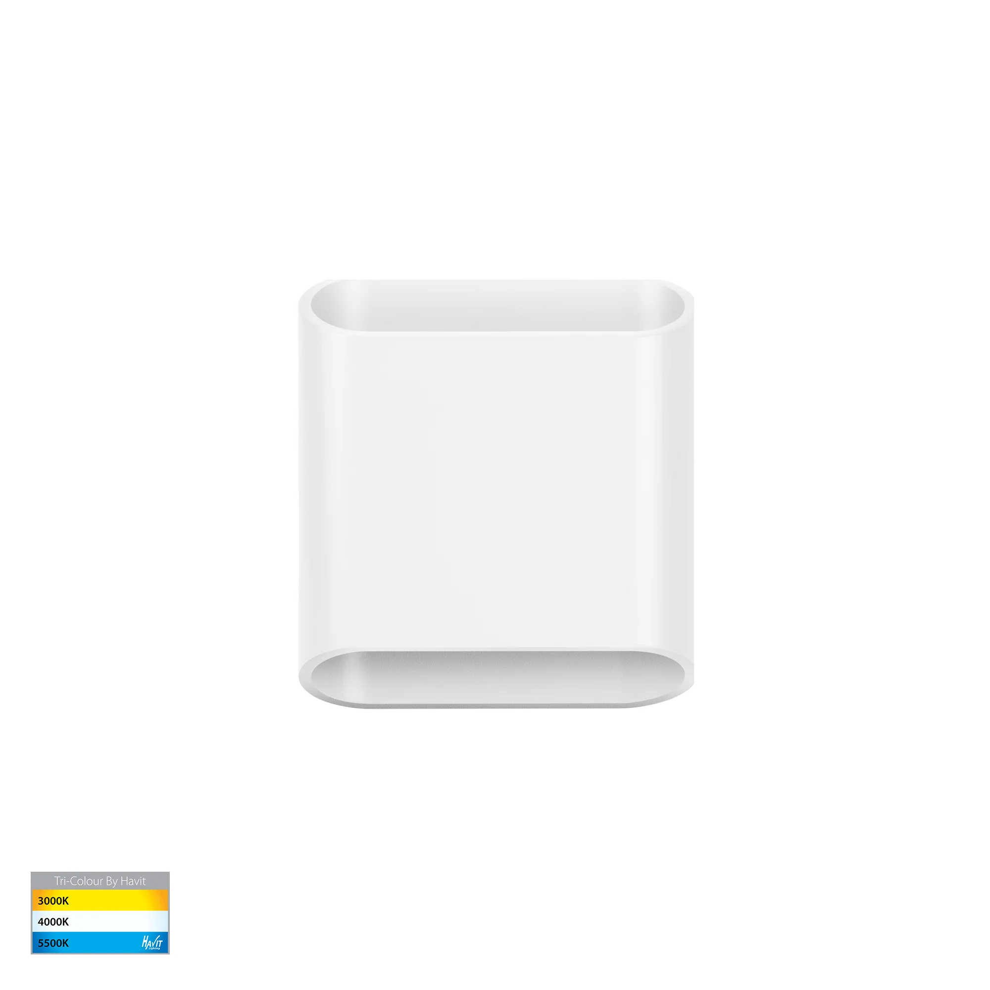 HV3662T-WHT-240V - Contec Aluminium White Up & Down Wall Light - Image 3
