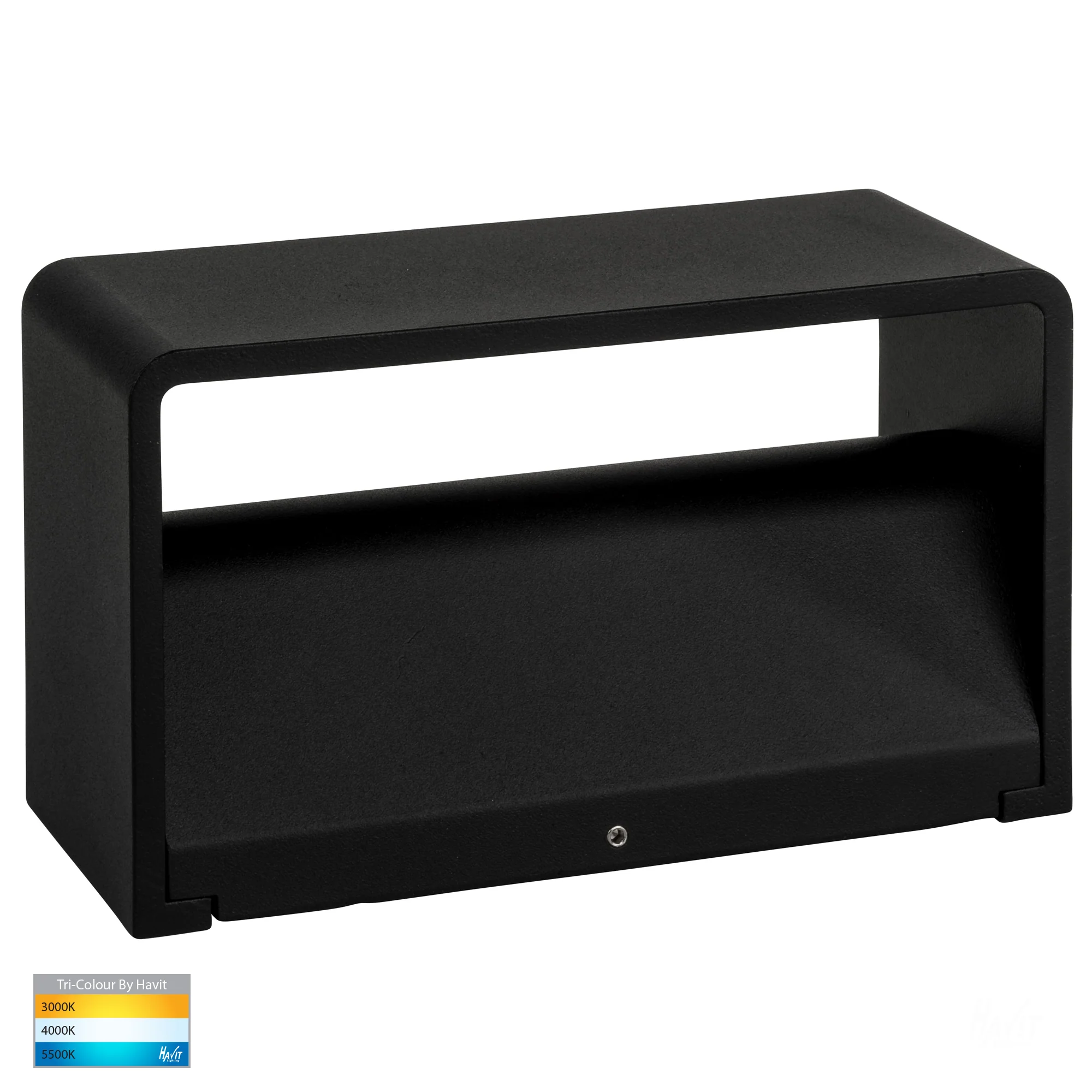 HV3665T-BLK - Mia Black TRI Colour Up & Down LED Wall Light - Image 3