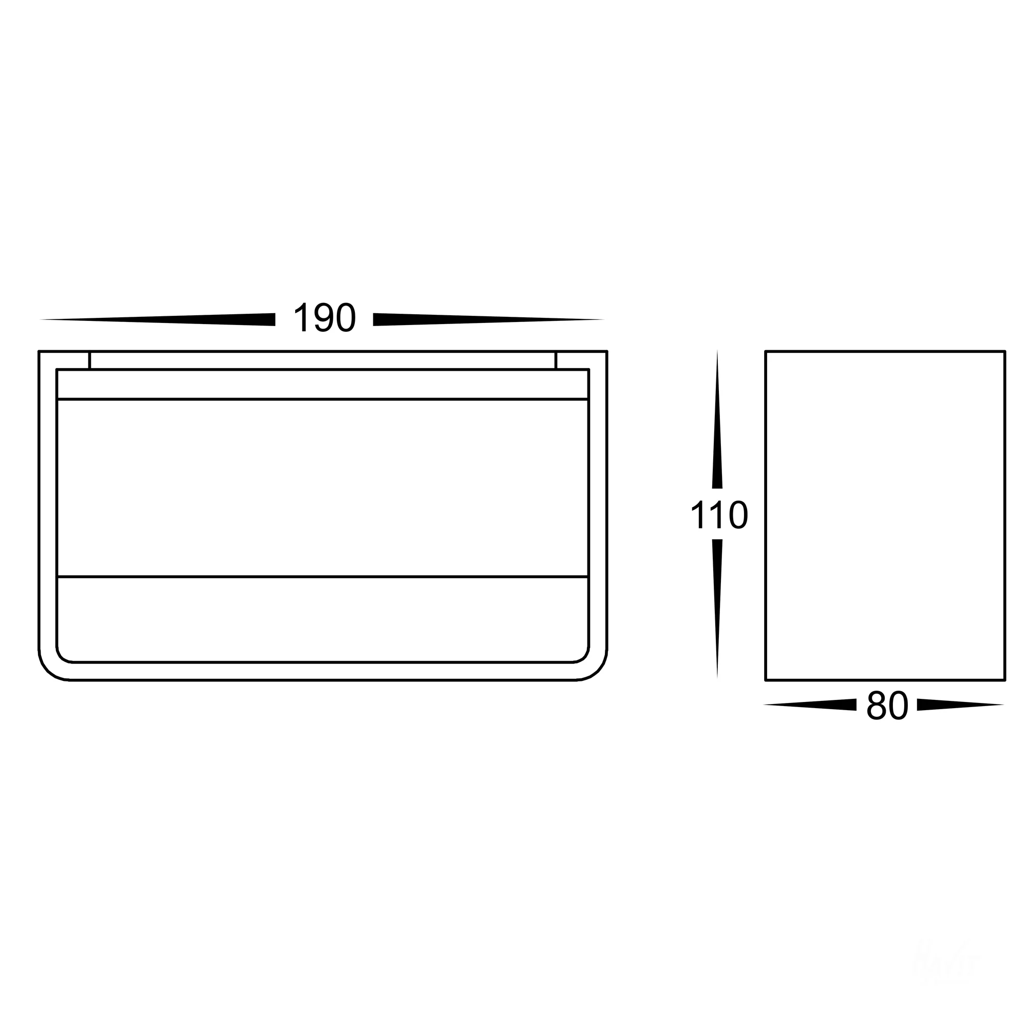 HV3665T-WHT - Mia White TRI Colour Up & Down LED Wall Light - Image 2