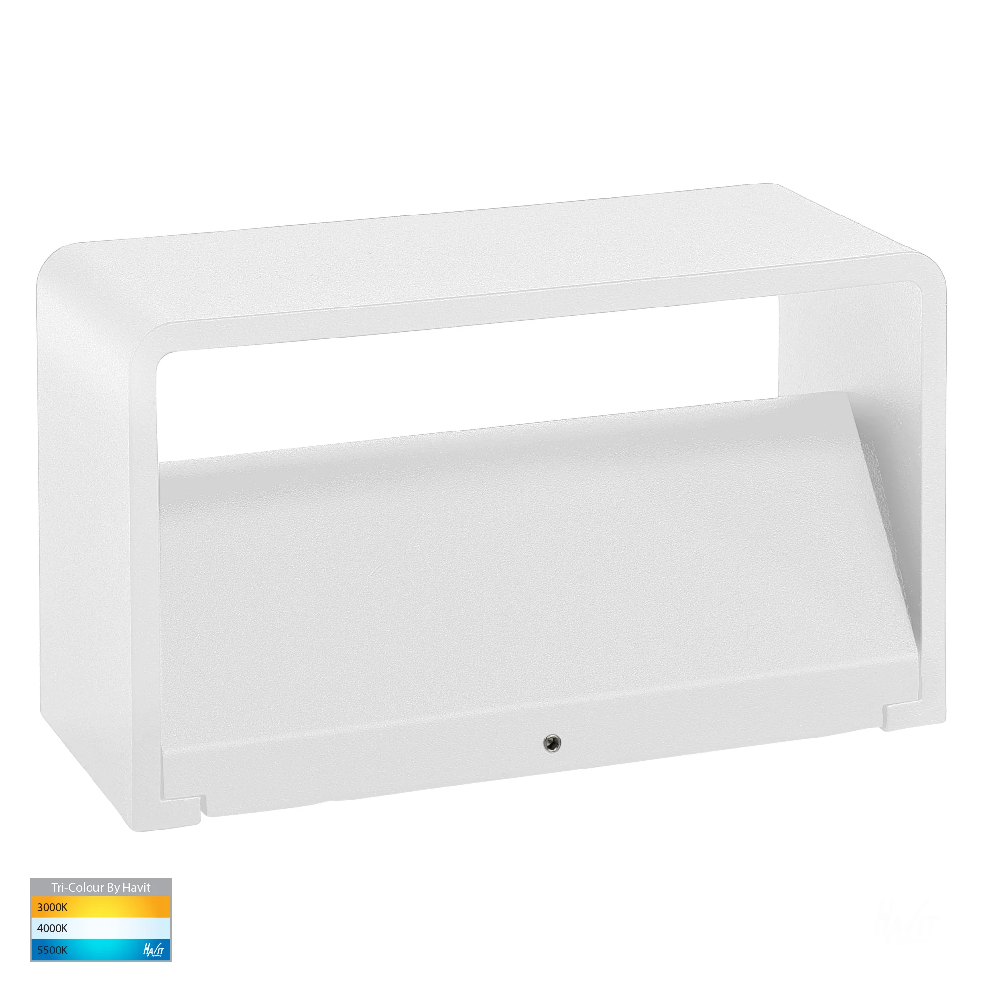 HV3665T-WHT - Mia White TRI Colour Up & Down LED Wall Light - Image 3