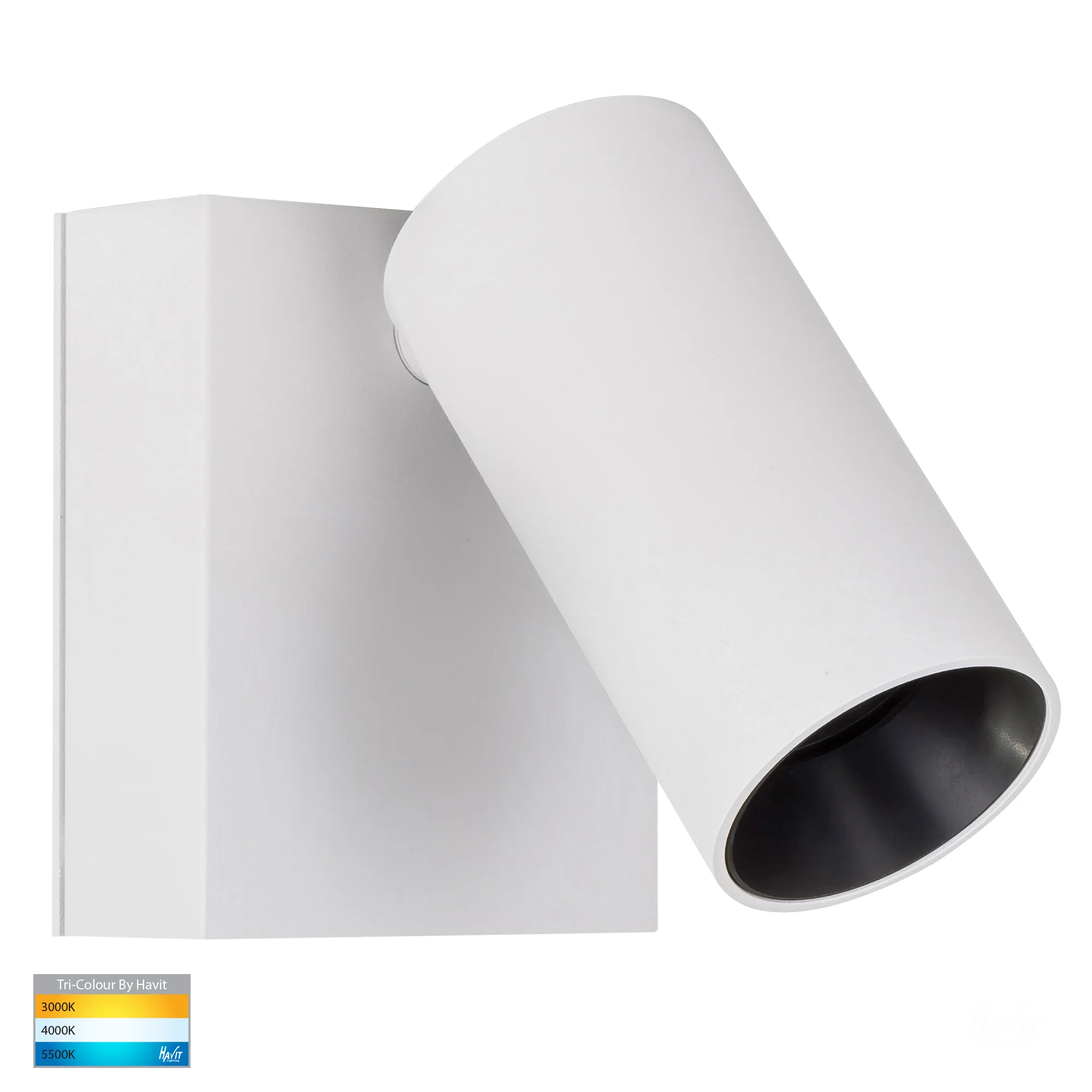 HV3681T-WHT - Revo White Single Adjustable Wall Light - Image 3