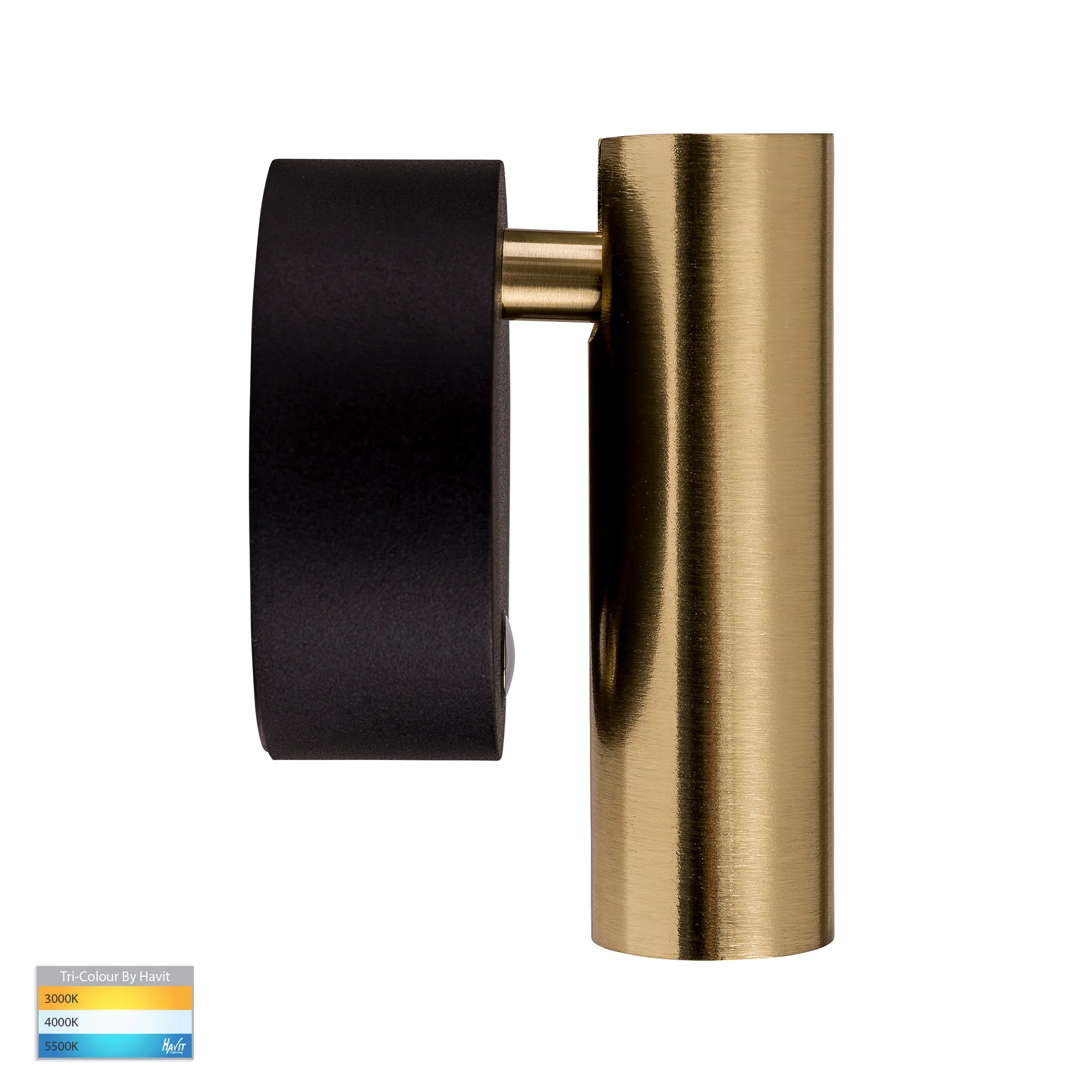 HV3689T-BLKBR - Lesen Black Brass Single Adjustable Wall Light - Image 3