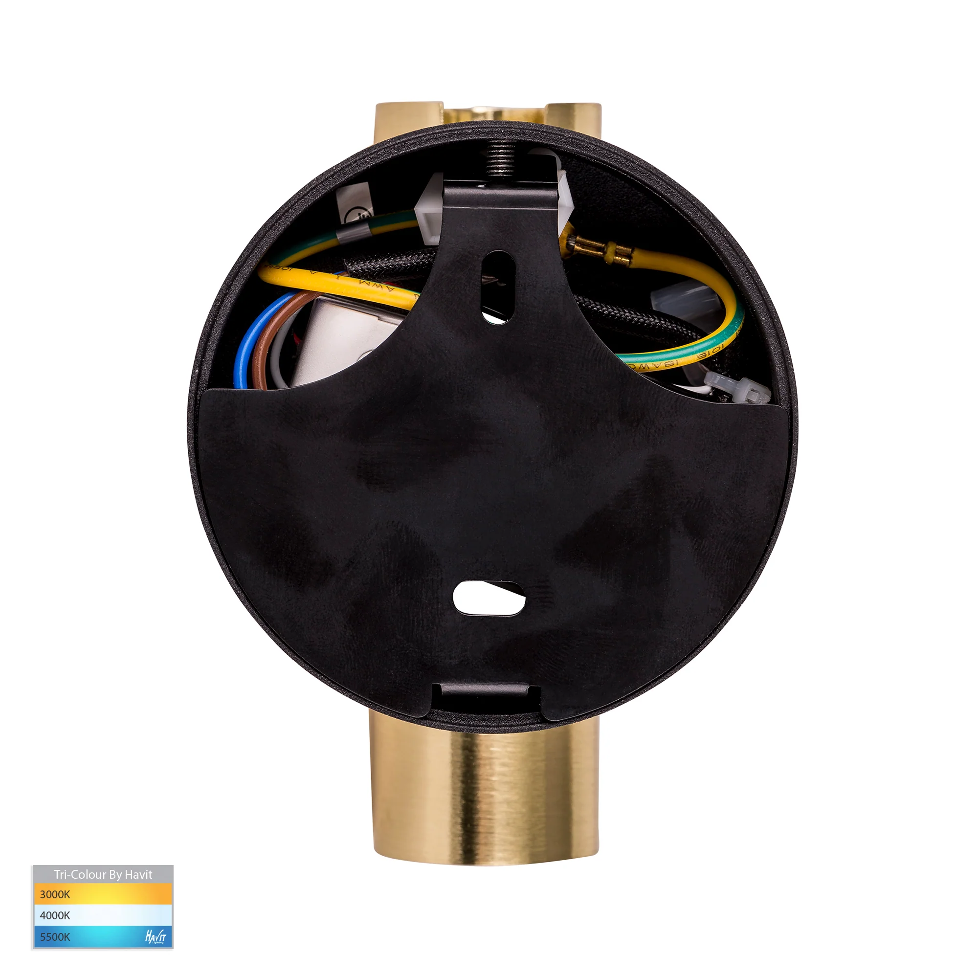 HV3689T-BLKBR - Lesen Black Brass Single Adjustable Wall Light - Image 4