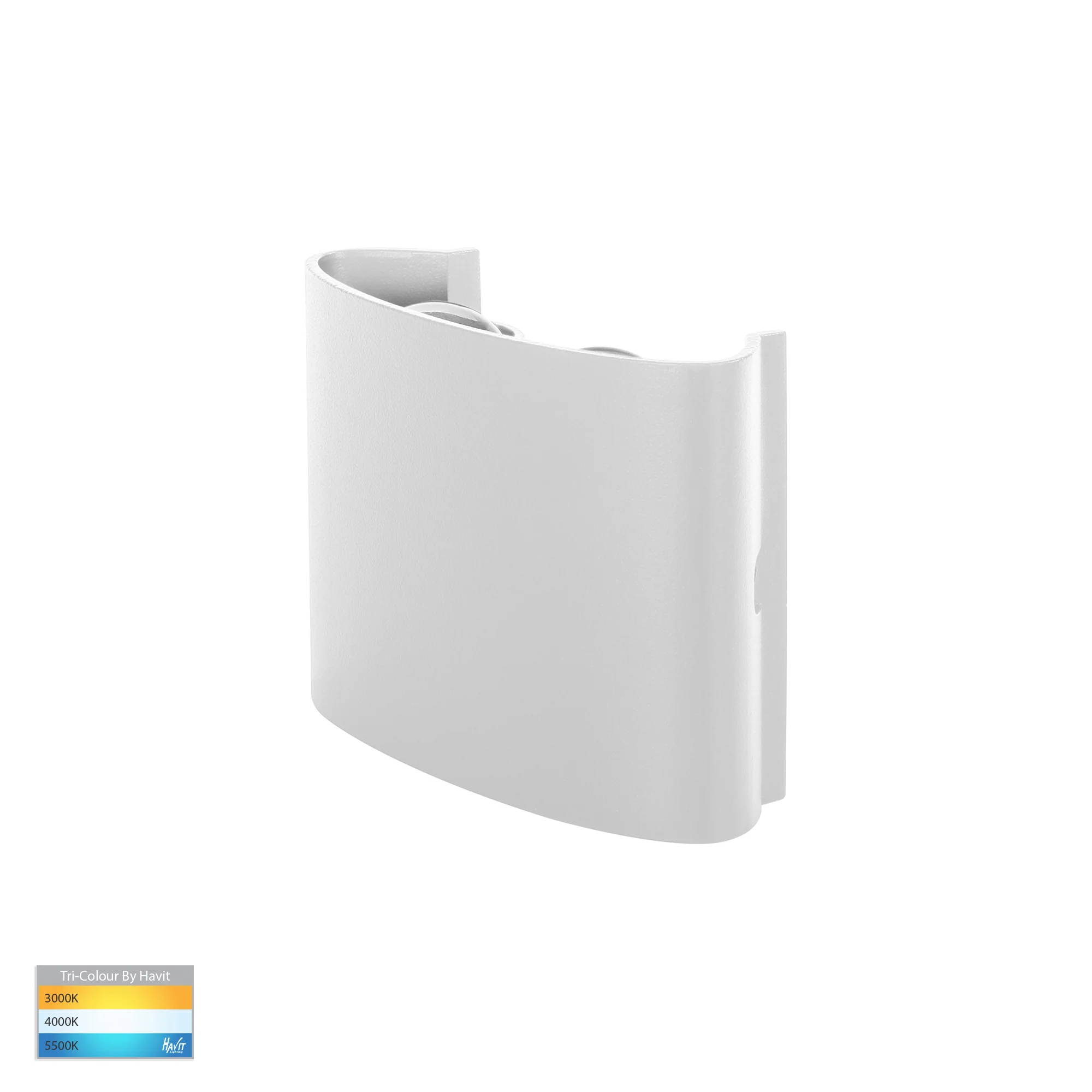 HV3695T-WHT-240V | HV3695T-WHT-12V - Maro White Up & Down TRI Colour LED Wall Light - Image 3