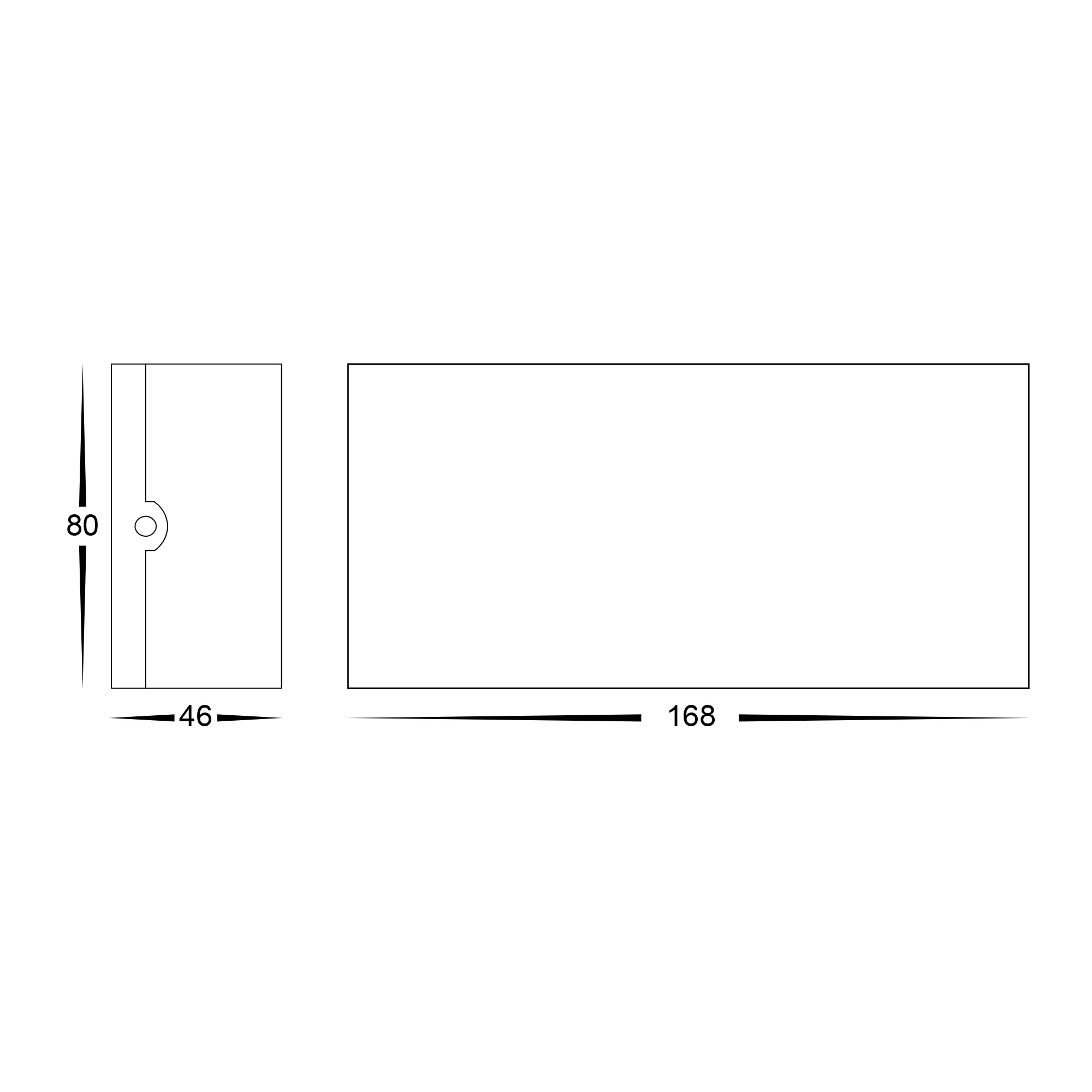 HV3696T-BLK-240V | HV3696T-BLK-12V - Maro Black Up & Down TRI Colour LED Wall Light - Image 2