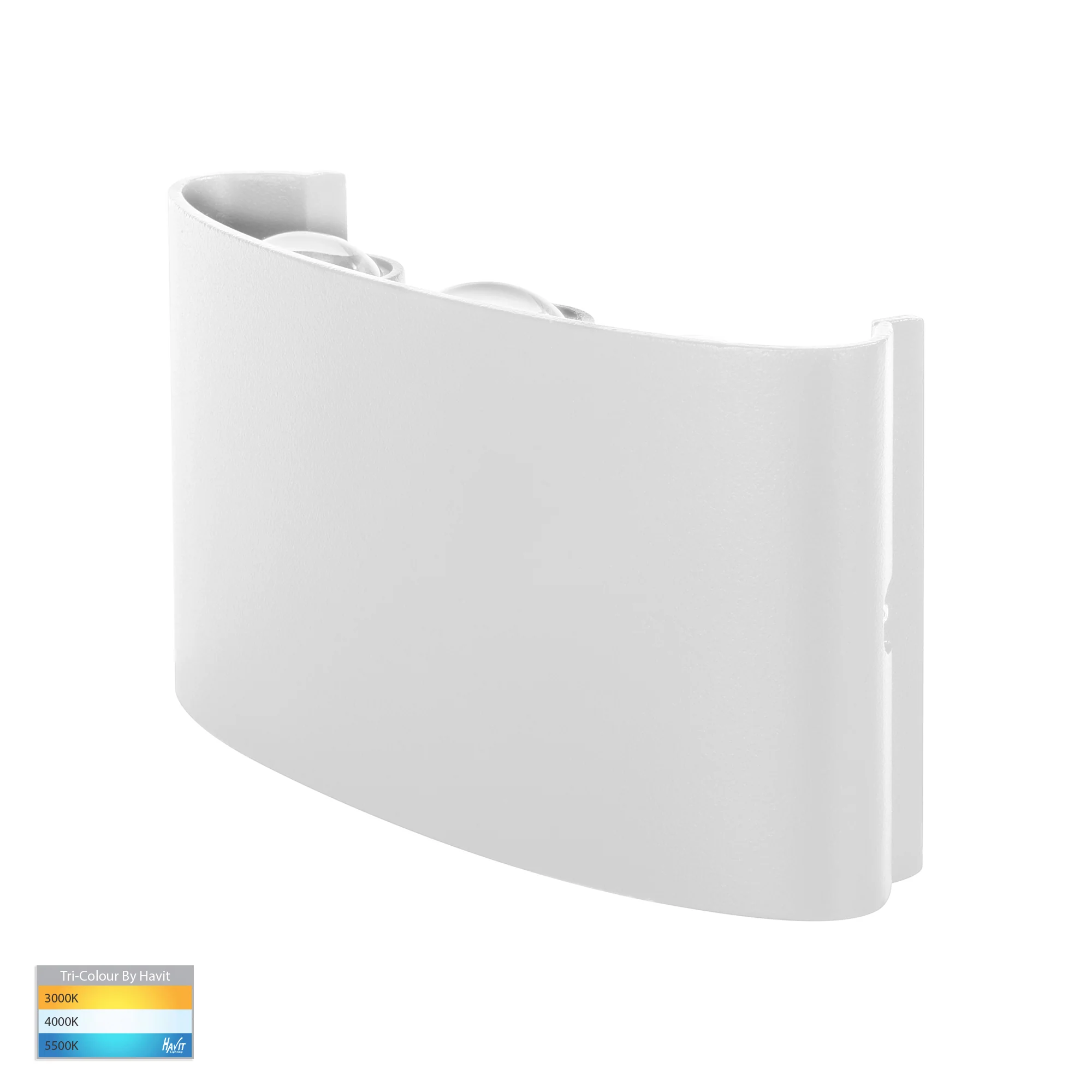 HV3696T-WHT-240V | HV3696T-WHT-12V - Maro White Up & Down TRI Colour LED Wall Light - Image 3