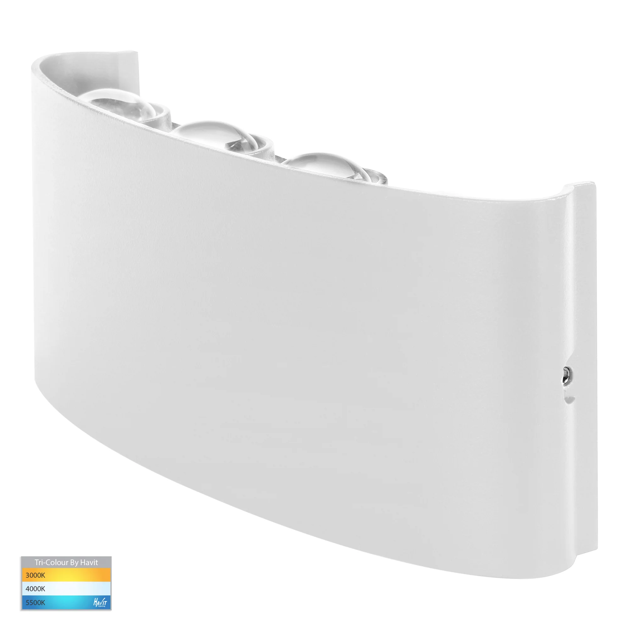 HV3697T-WHT-240V | HV3697T-WHT-12V - Maro White Up & Down TRI Colour LED Wall Light - Image 3