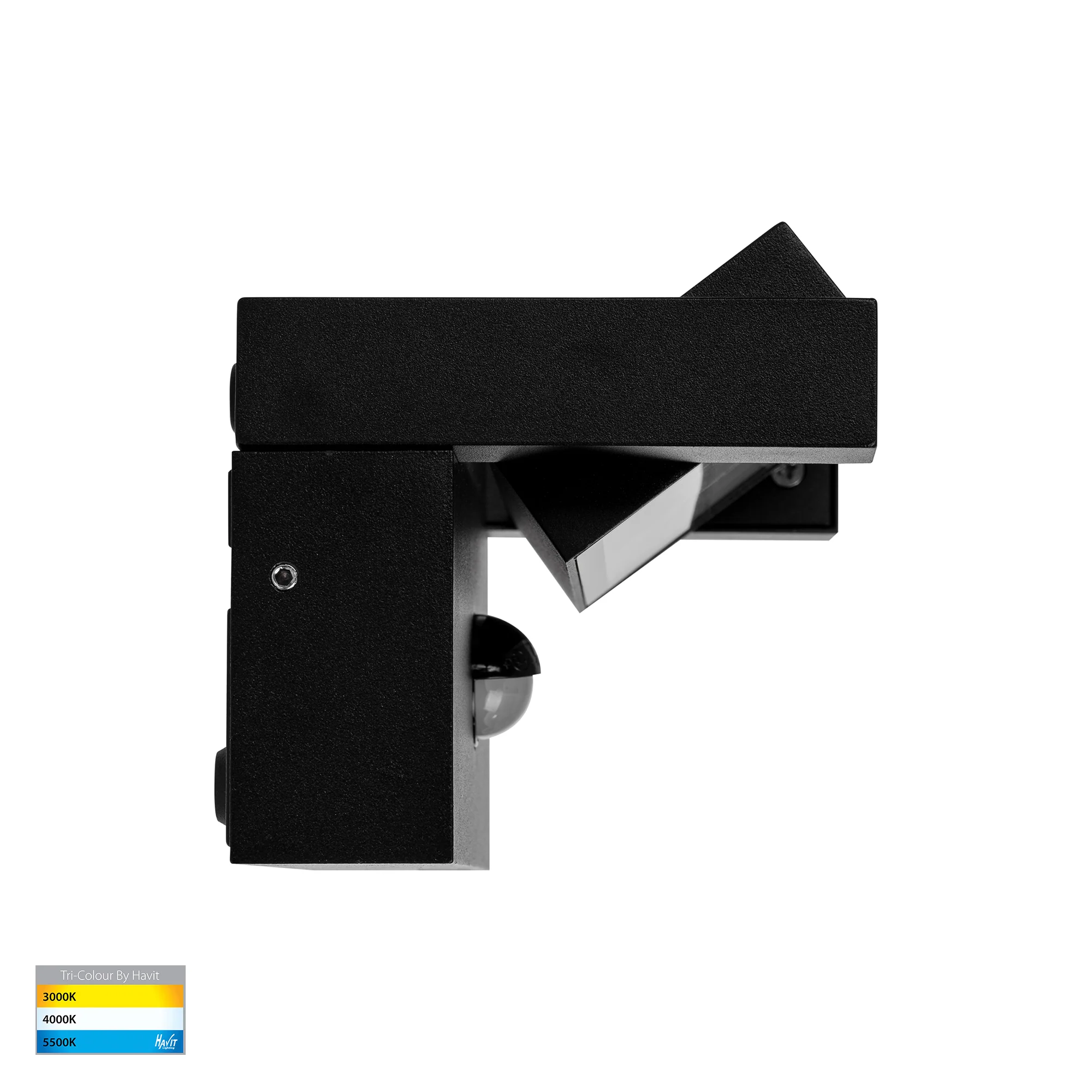 HV3731T-BLK-PIR - Locu Aluminium Black Adjustable 12w LED Floodlight with Sensor - Image 5