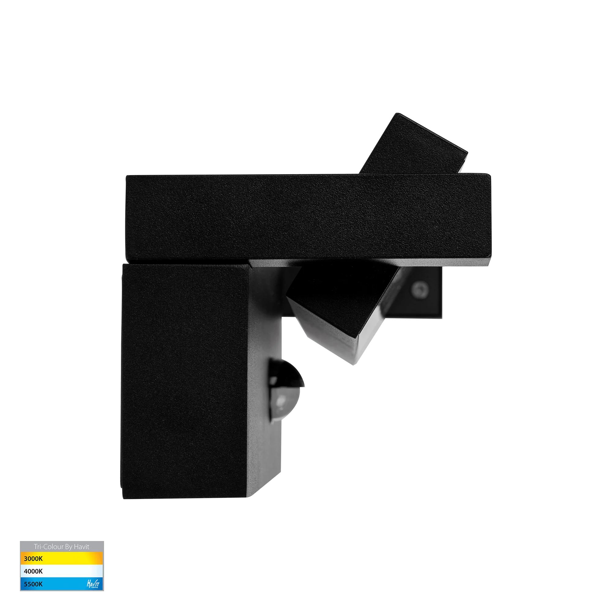 HV3731T-BLK-PIR - Locu Aluminium Black Adjustable 12w LED Floodlight with Sensor - Image 6