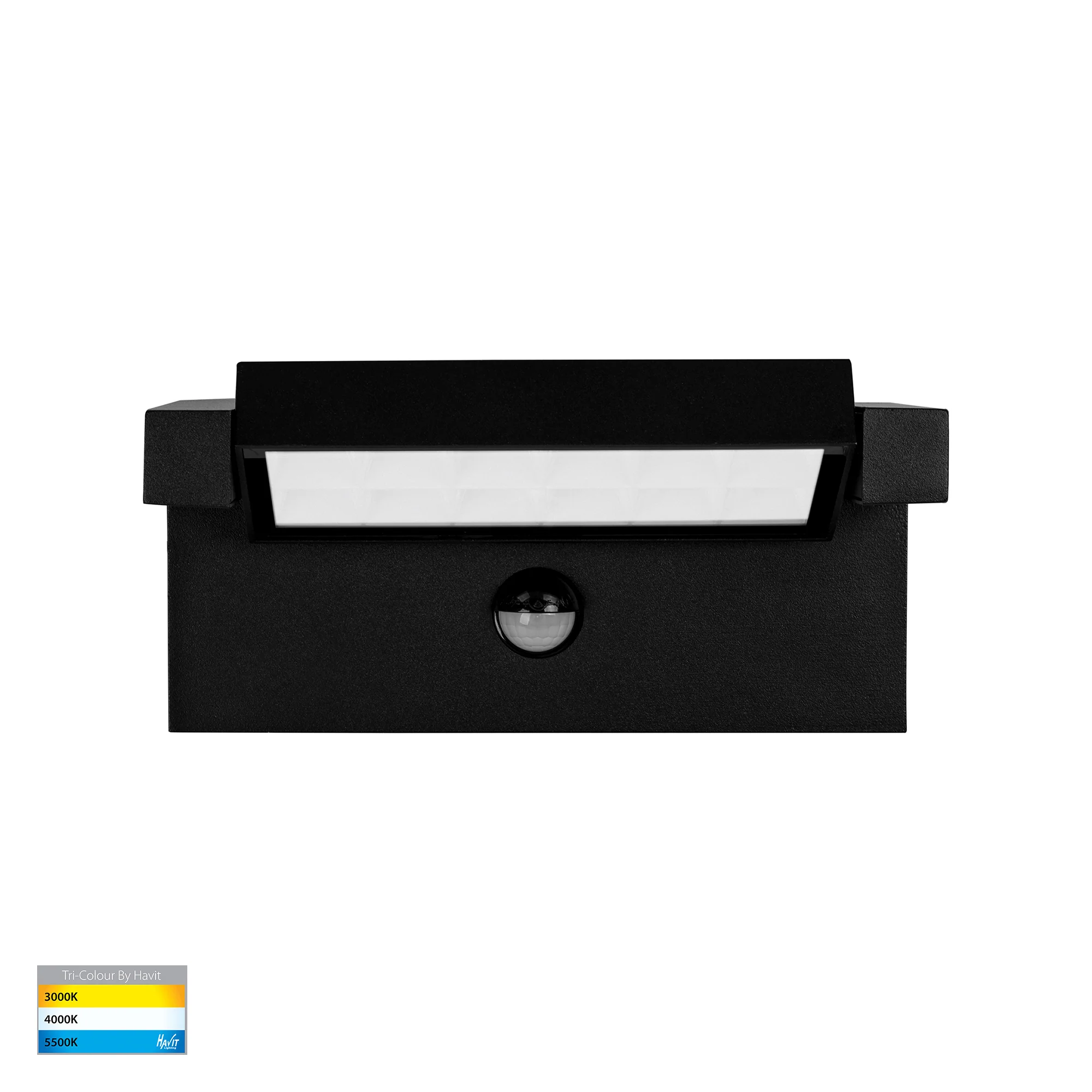 HV3732T-BLK-PIR - Locu Aluminium Black Adjustable 24w LED Floodlight with Sensor