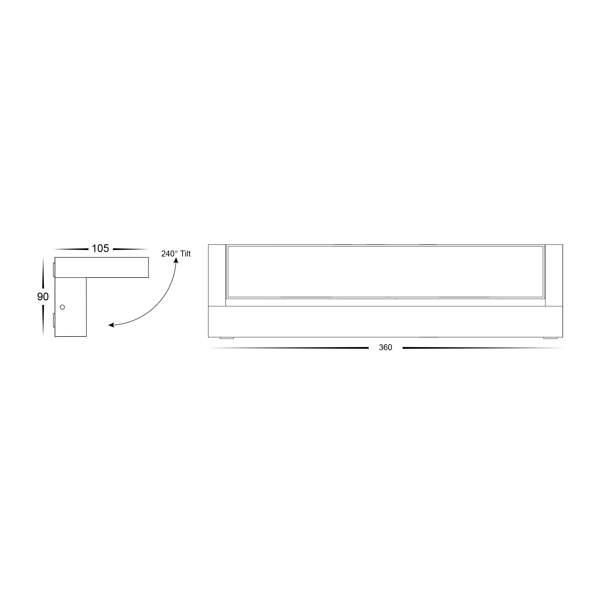 HV3733T-BLK - Locu Aluminium Black 36w Adjustable LED Floodlight - Image 2
